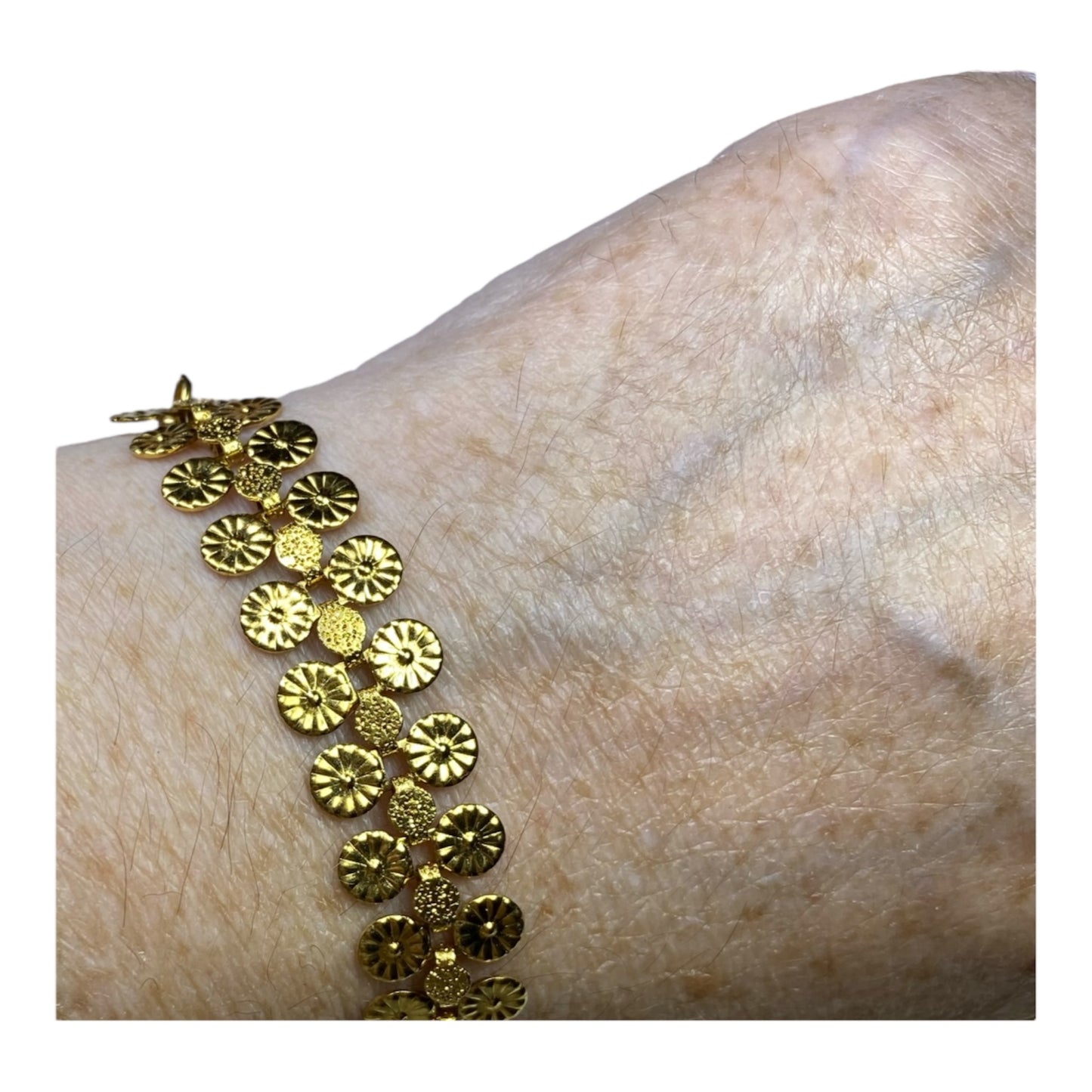 Bracciale margherita doppio in acciaio