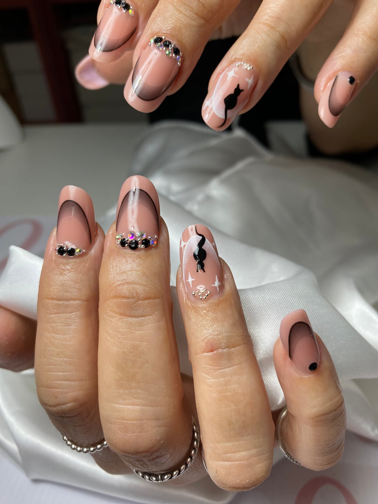 Nailart Adesivo Sticker french sfumato nero 2 conf
