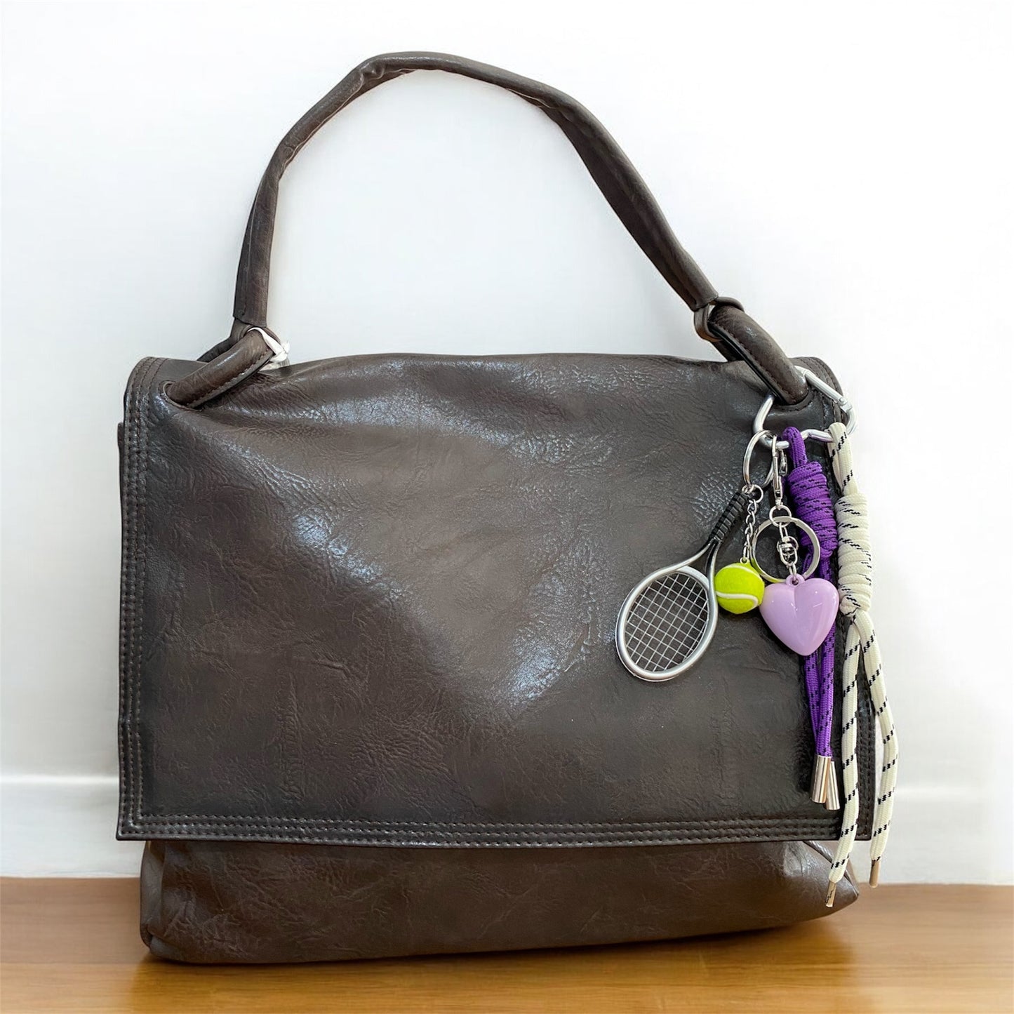 Borsa lembo con manico e tracolla , effetto invecchiato , morbida , capiente , casual