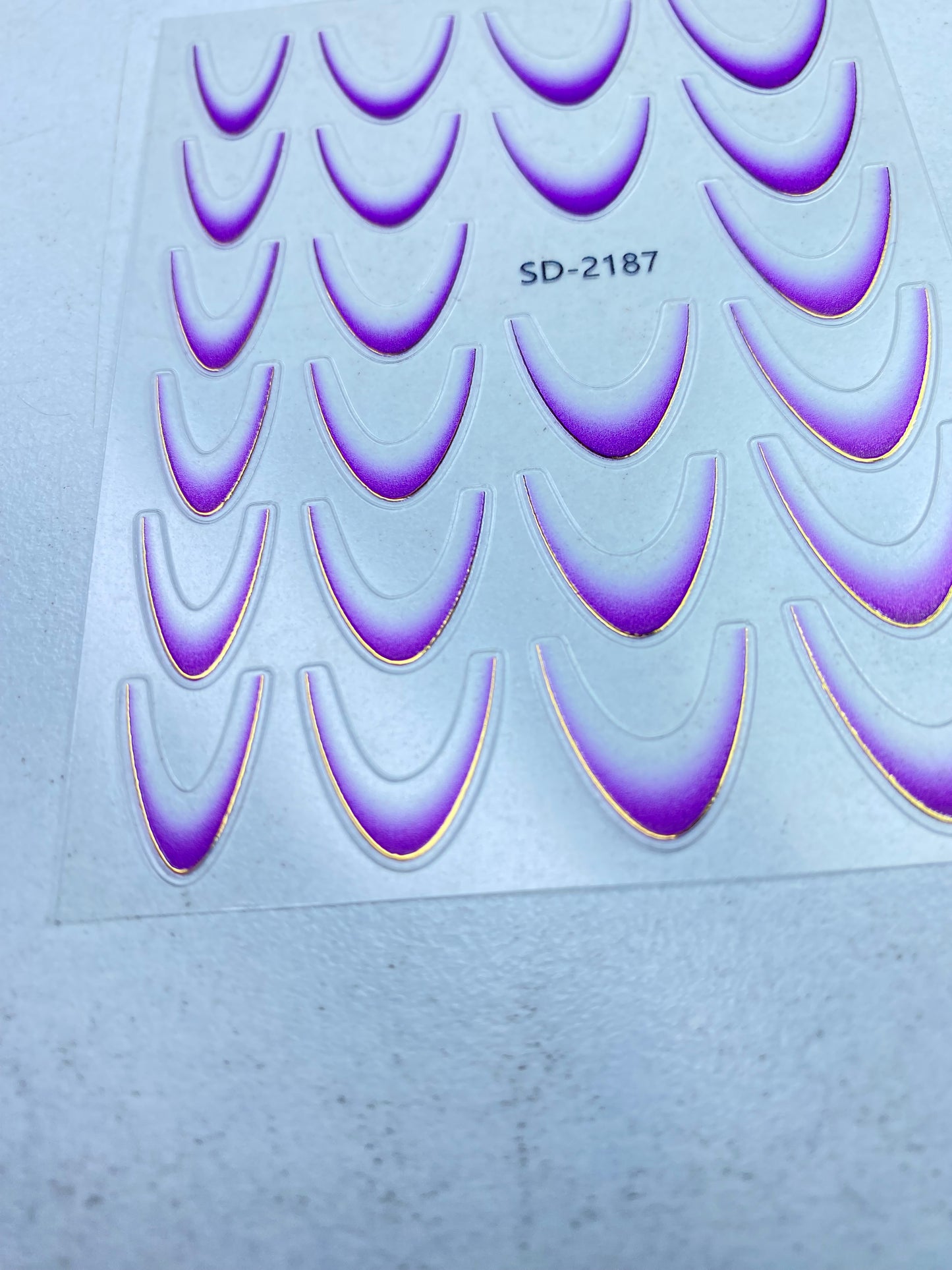 Sticker adesivo french sfumato smile line dorata 2 confezioni - nailart French sfumato con linea dorata