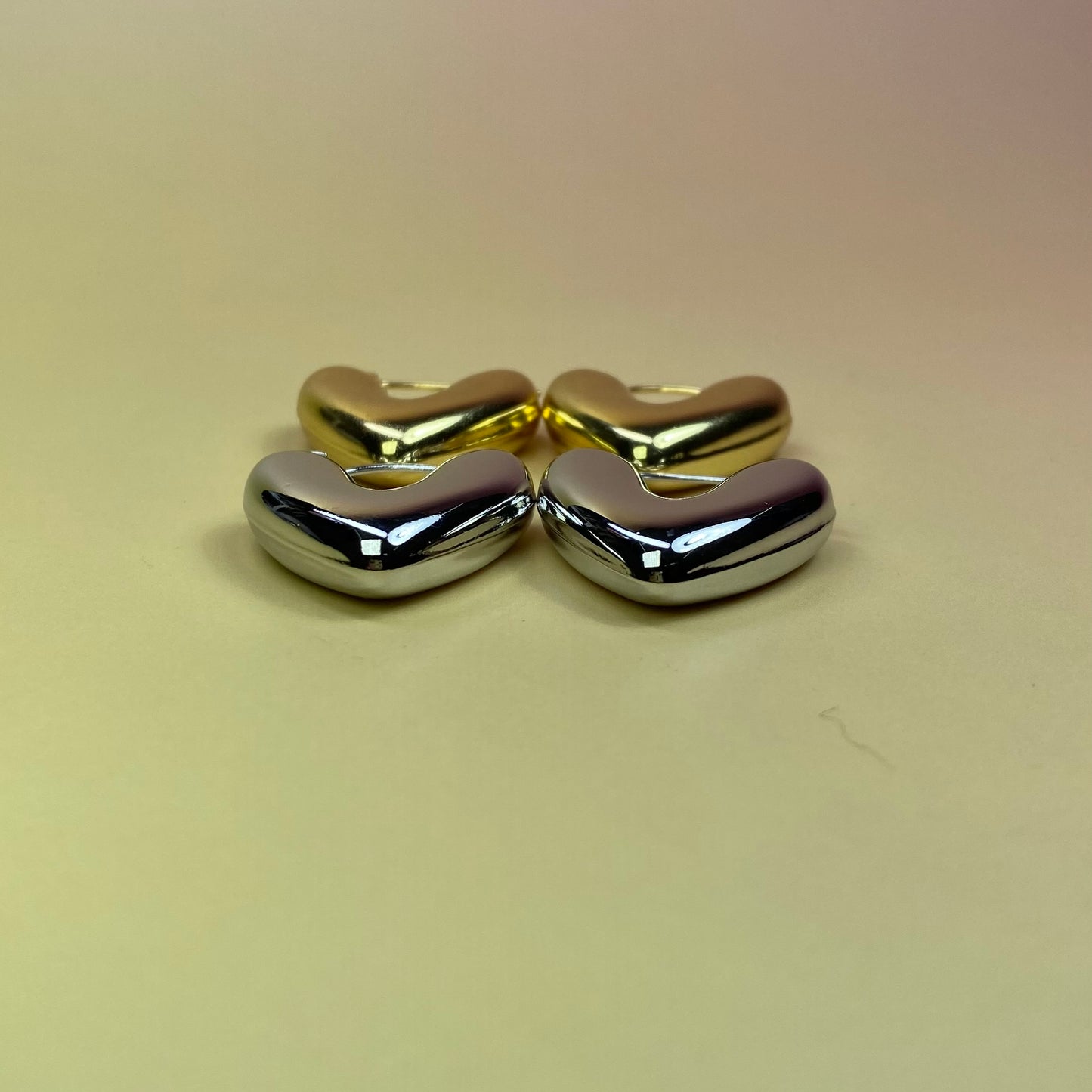Orecchini cuore cicciottoso big - acciaio jewels