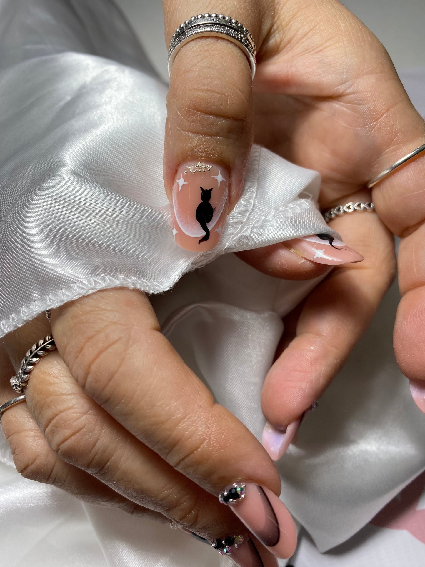 Nailart adesivo sticker french sfumato bianco 2 conf