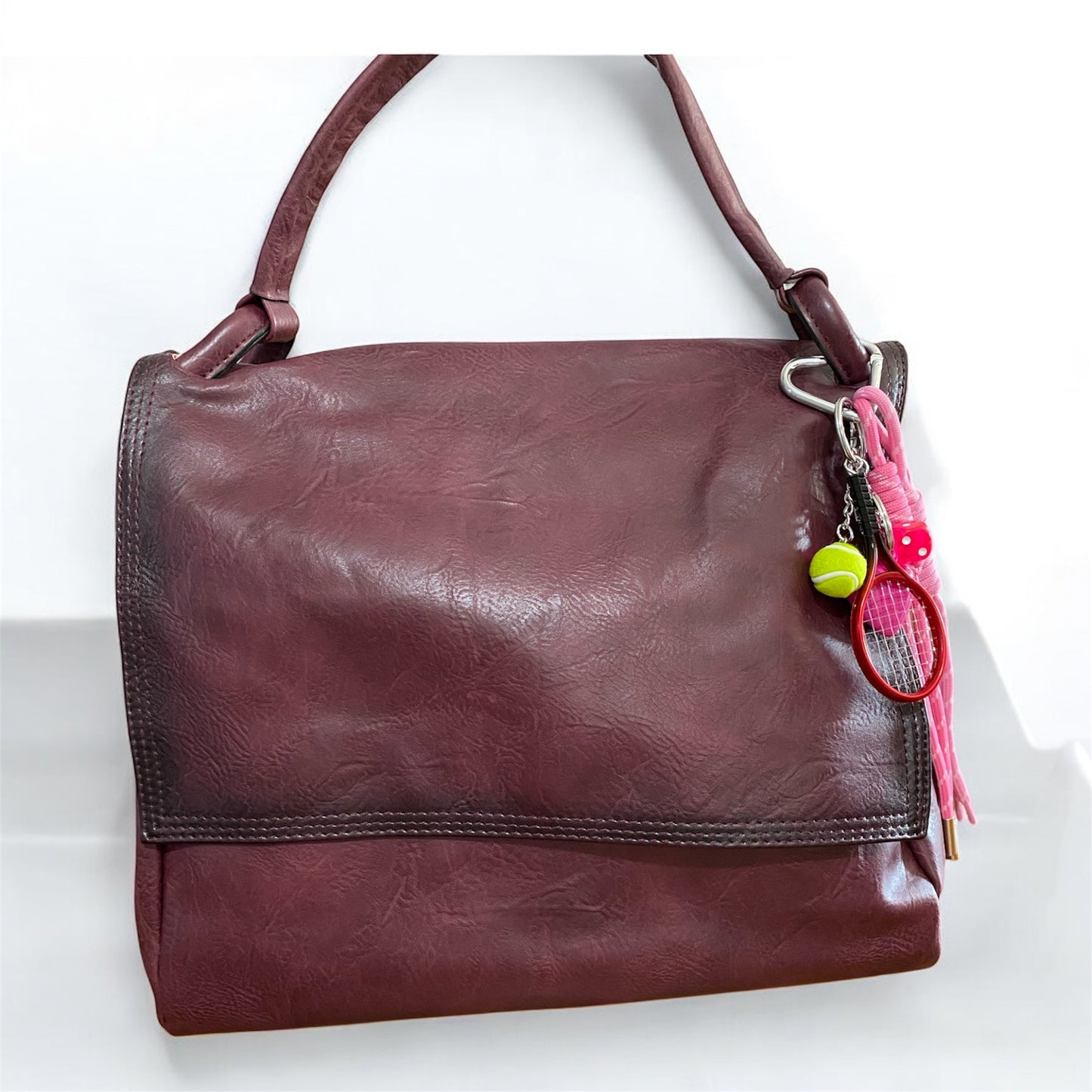 Borsa lembo con manico e tracolla , effetto invecchiato , morbida , capiente , casual