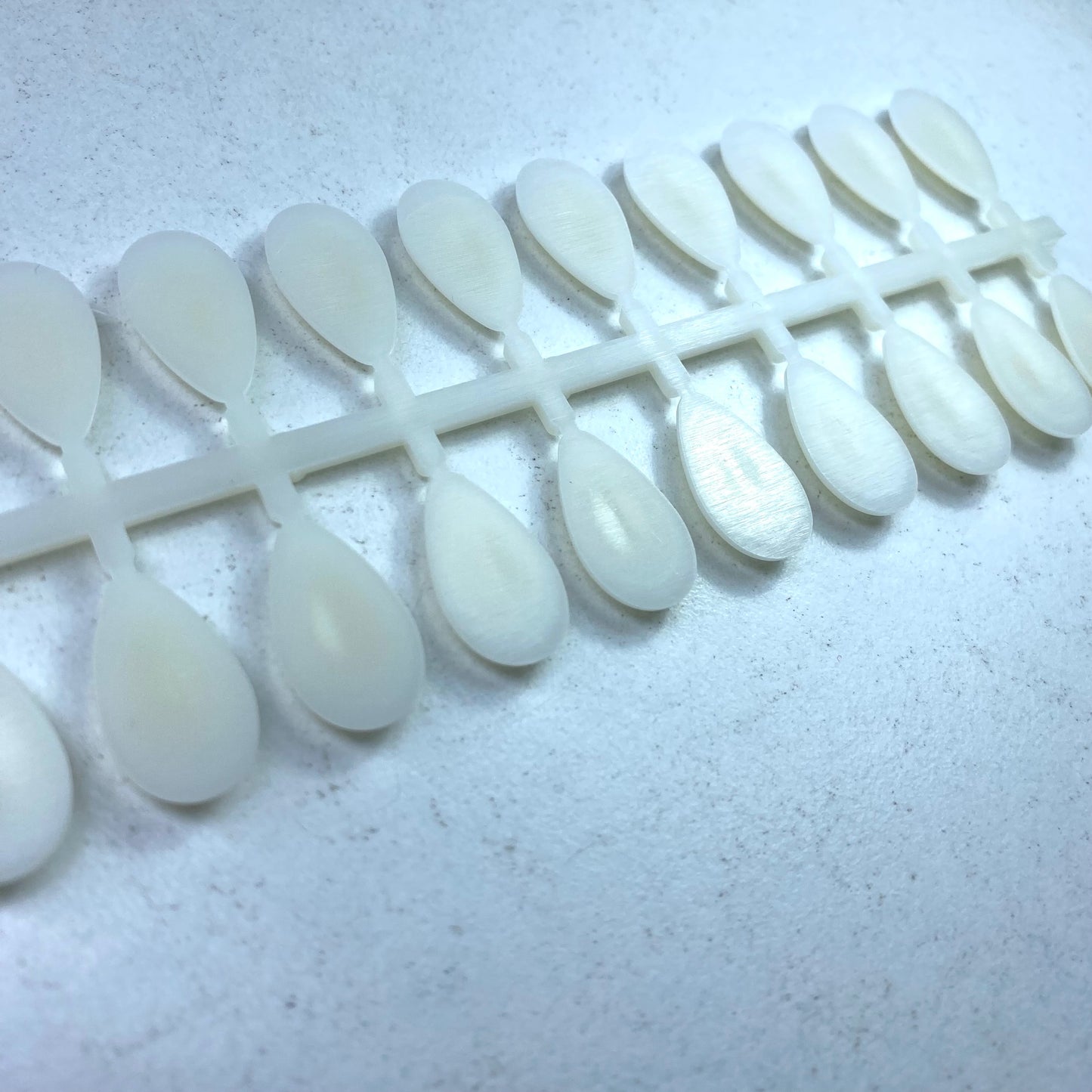 Tip mandorla corta natural per esercizi Nailart ed esposizione 24pz x 2 file