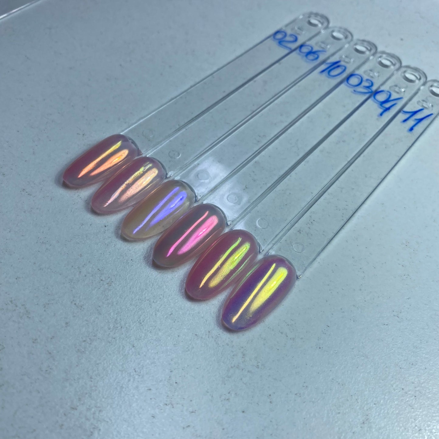 Polvere chrome kit da 6 colori - 0,3gr - nailart kit polvere specchio 6 pz