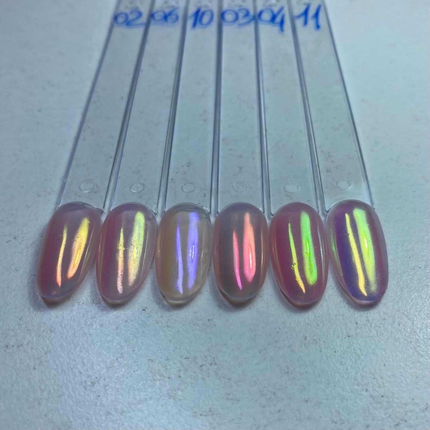 Polvere chrome kit da 6 colori - 0,3gr - nailart kit polvere specchio 6 pz