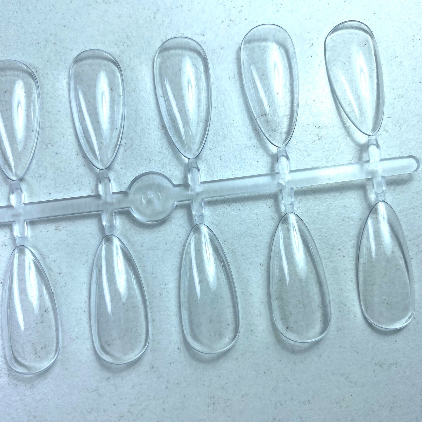 Tip mandorla media clear per esercizi Nailart e esposizione 24pz x 5 file