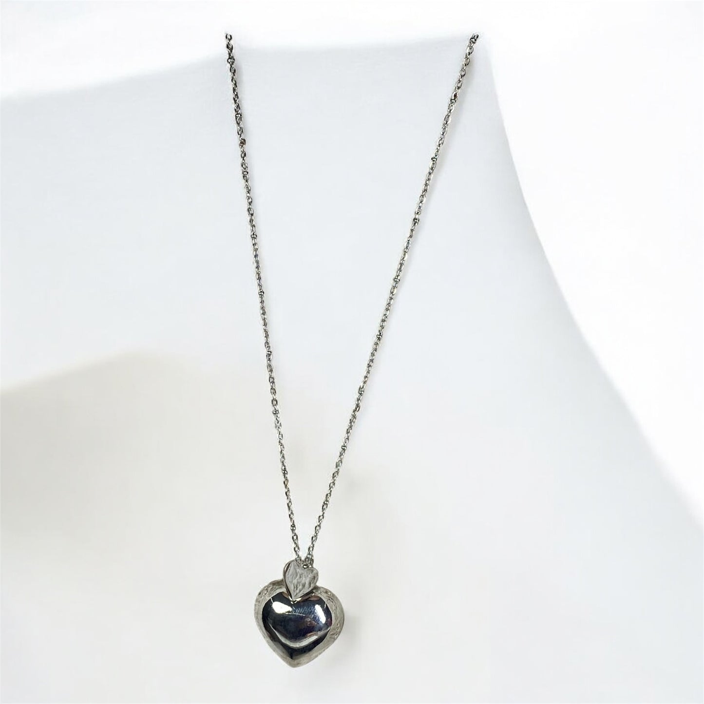 Collana ciondolo cuore chiama angeli Silver