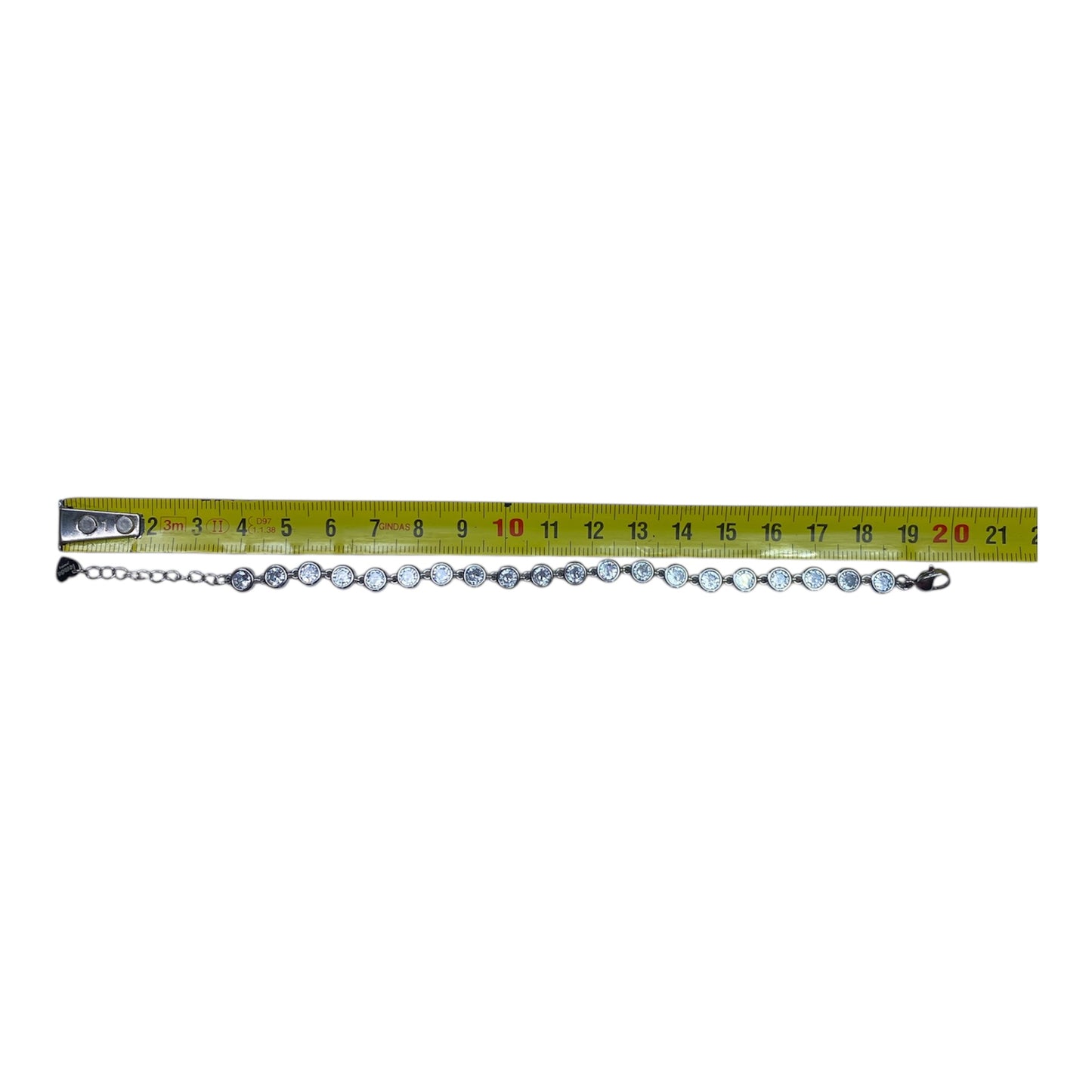 Bracciale cerchietti e zirconi acciaio