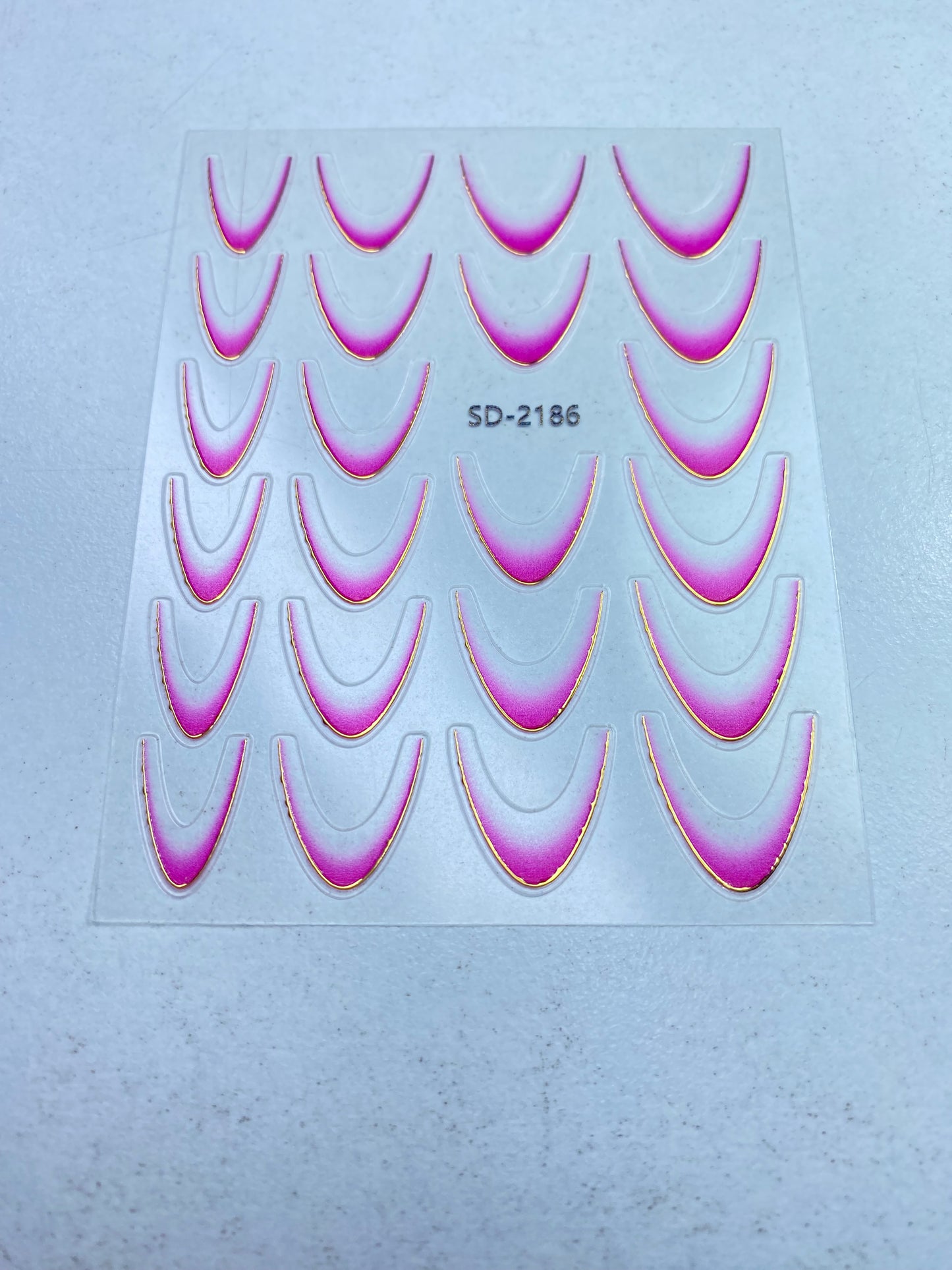Sticker adesivo french sfumato smile line dorata 2 confezioni - nailart French sfumato con linea dorata