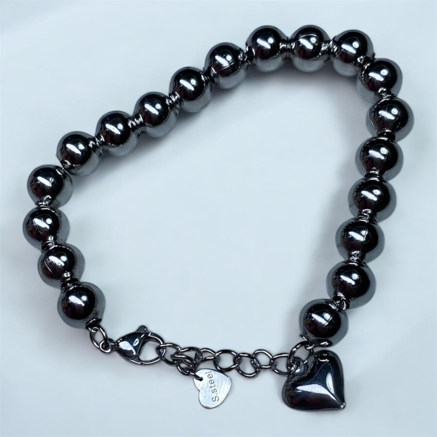 Bracciale bolle 8mm acciaio