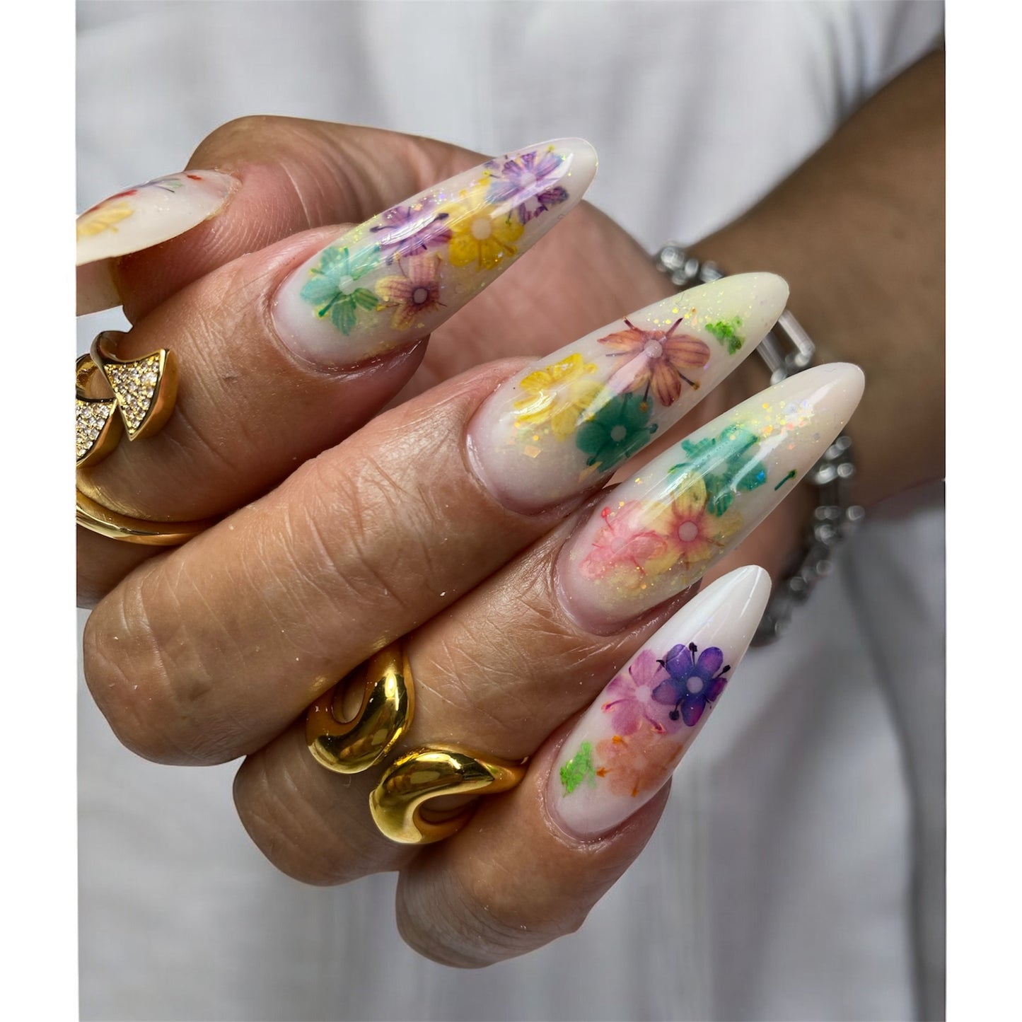 Anello incontro in acciaio- misura 18 - fotografia nails