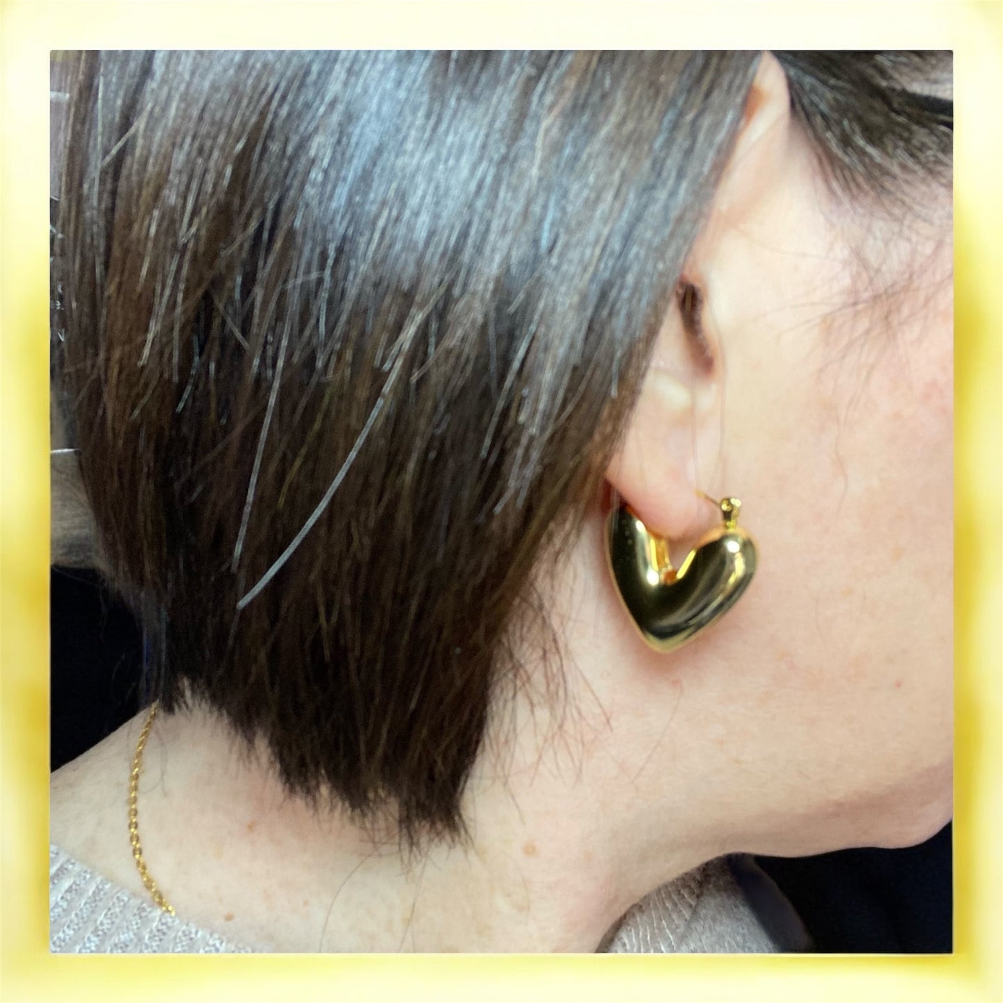 Orecchini cuore cicciottoso big - acciaio jewels