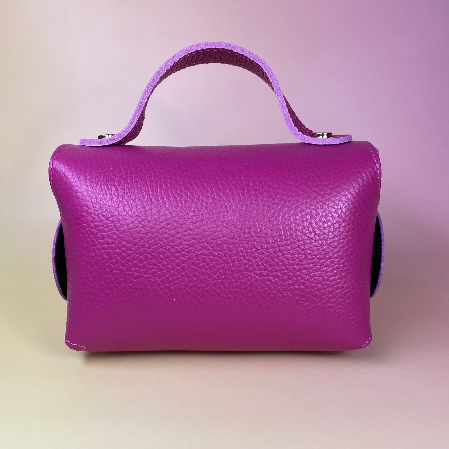 Borsa cestino con manico e tracolla-vera pelle