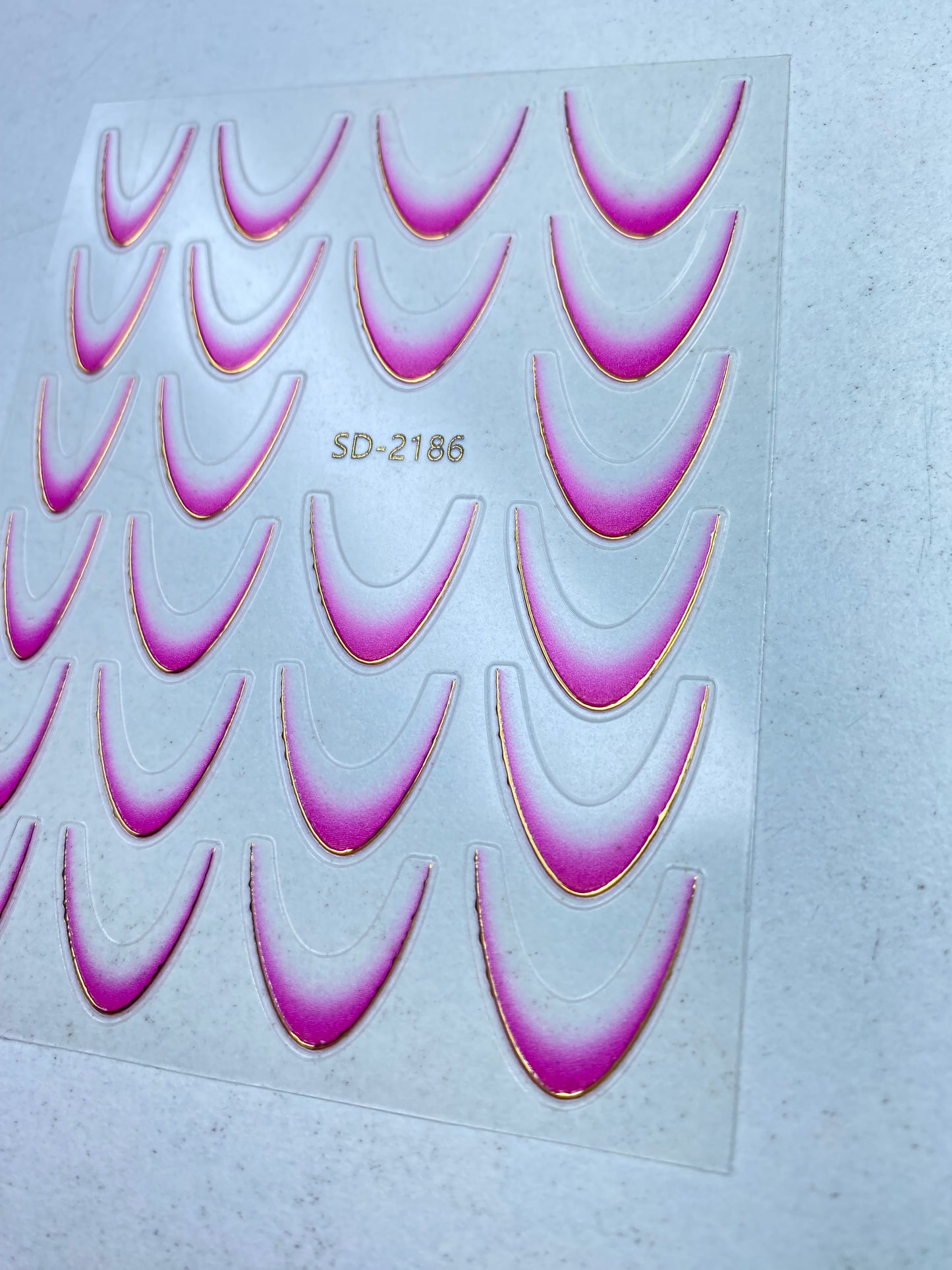 Sticker adesivo french sfumato smile line dorata 2 confezioni - nailart French sfumato con linea dorata