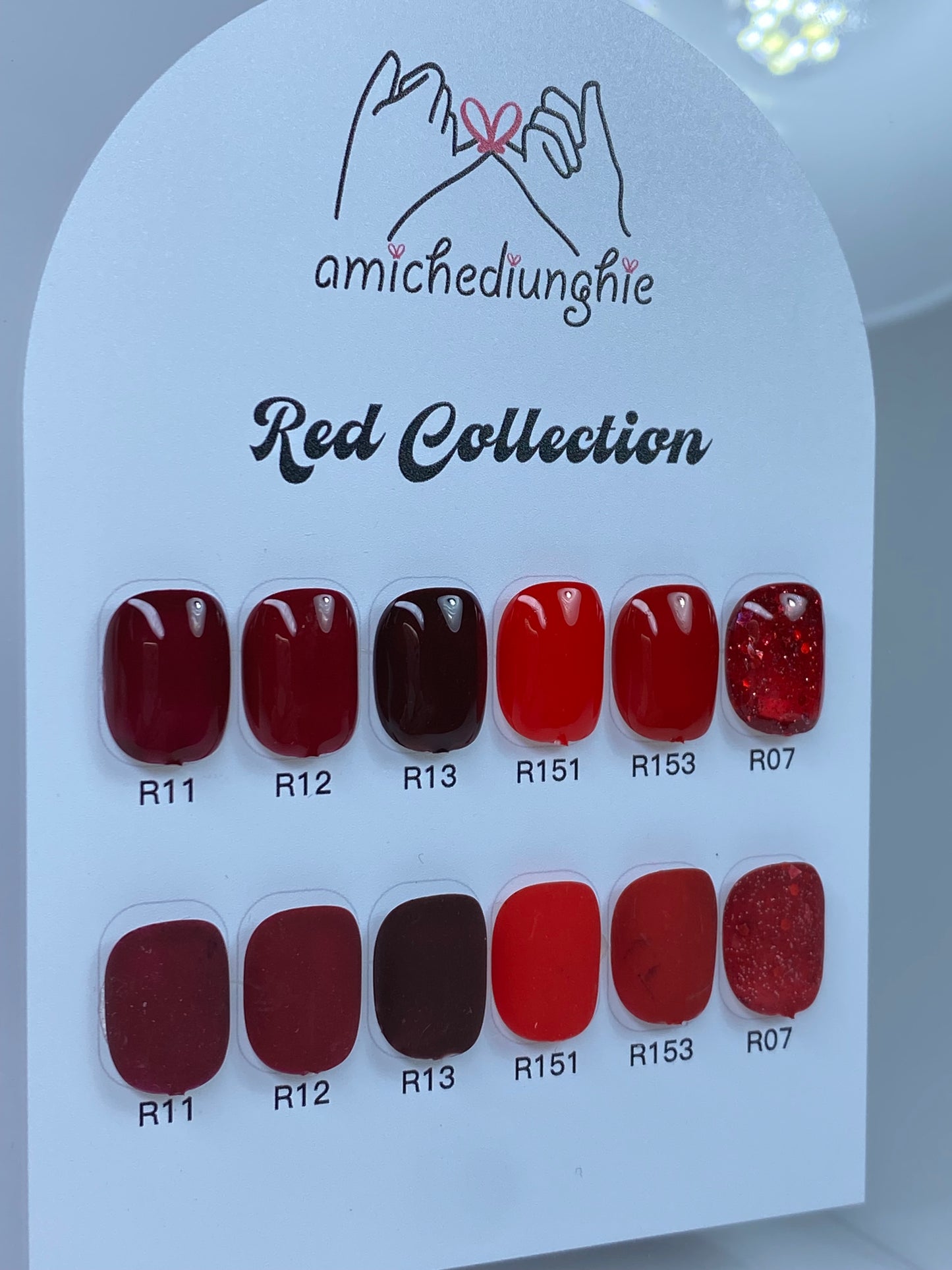 Red collection - 6pz smalto semipermante colorato 15ml