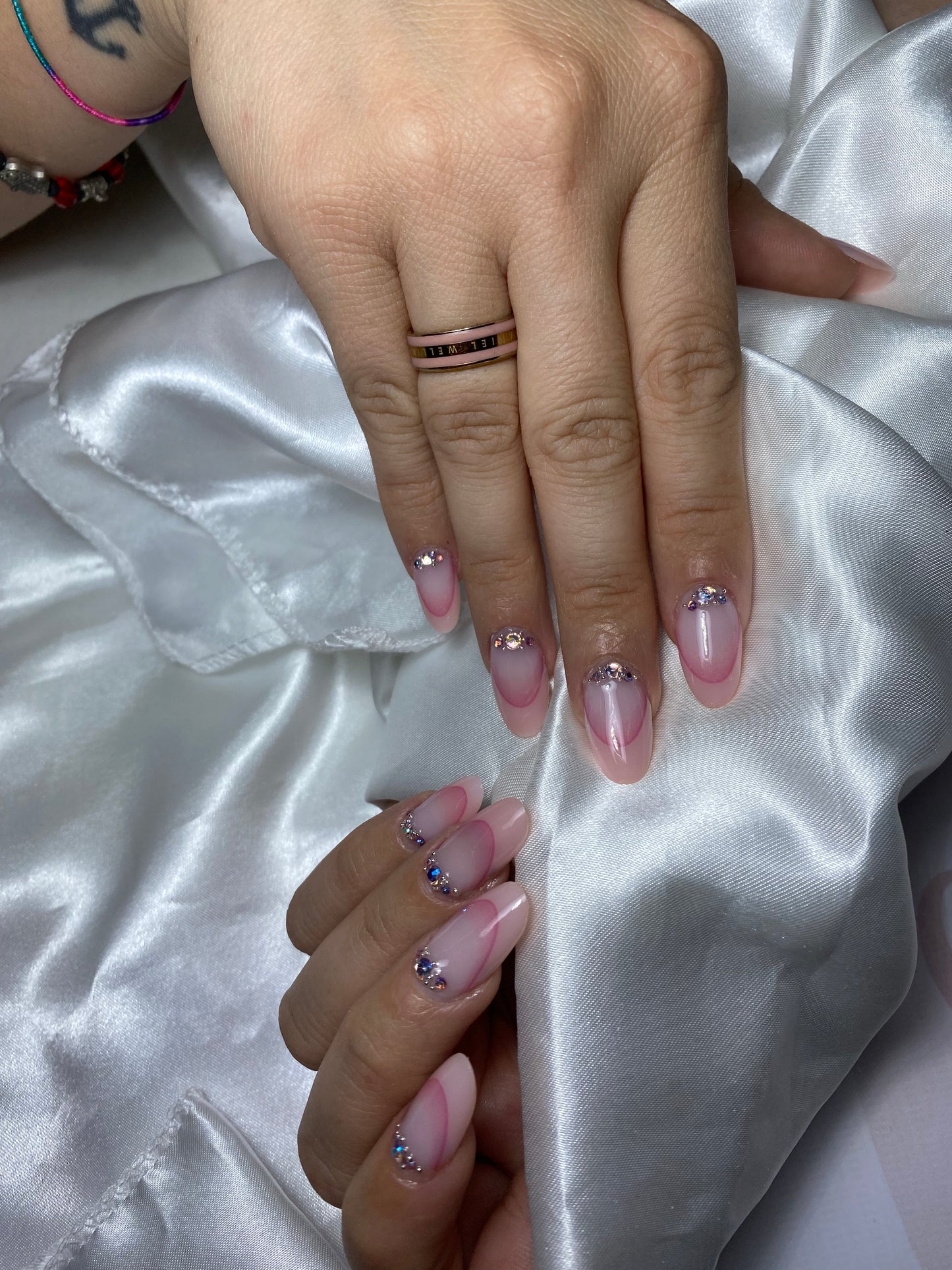 Nailart Adesivo Sticker french sfumato rosa 2 conf