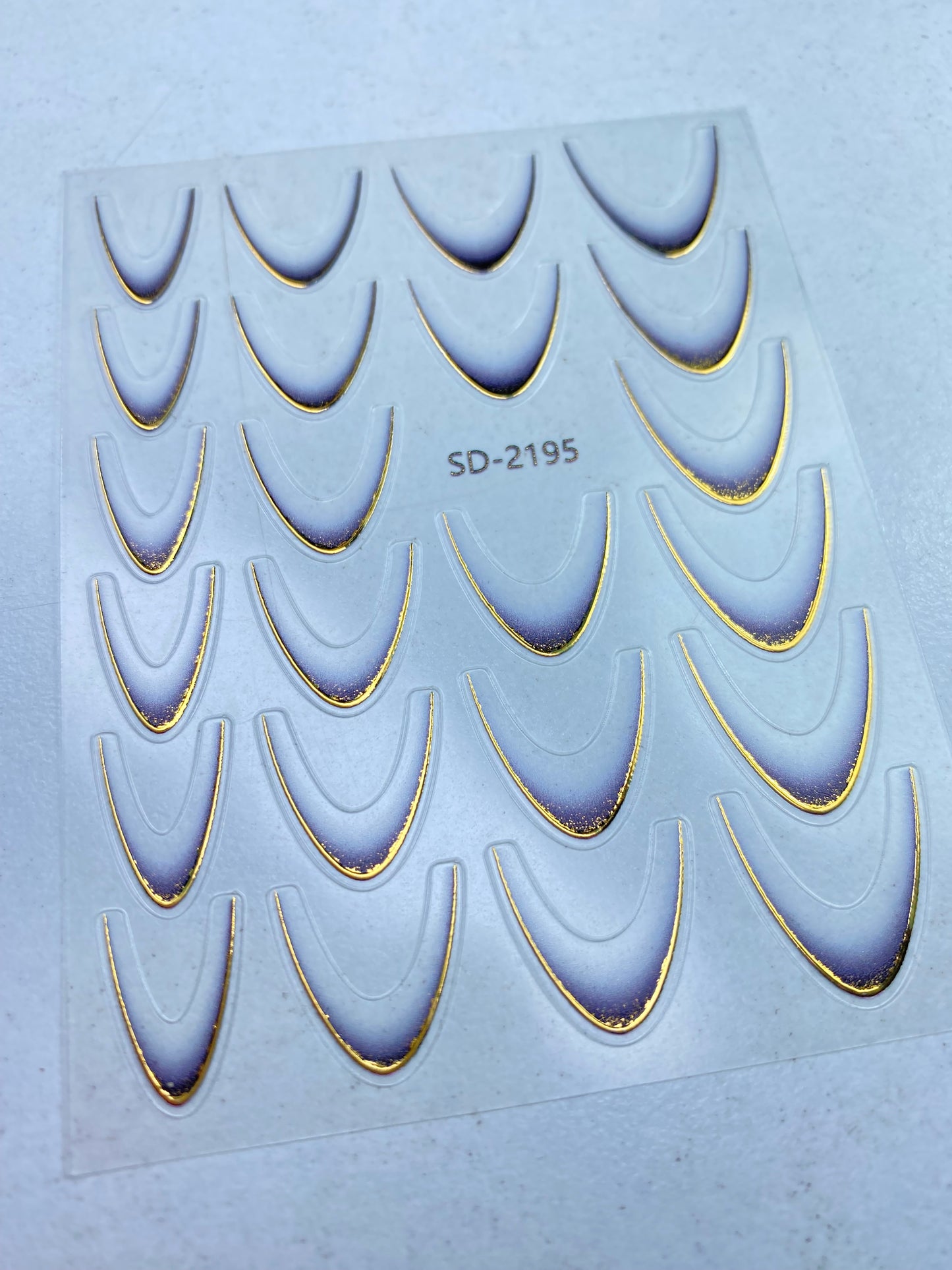 Sticker adesivo french sfumato smile line dorata 2 confezioni - nailart French sfumato con linea dorata