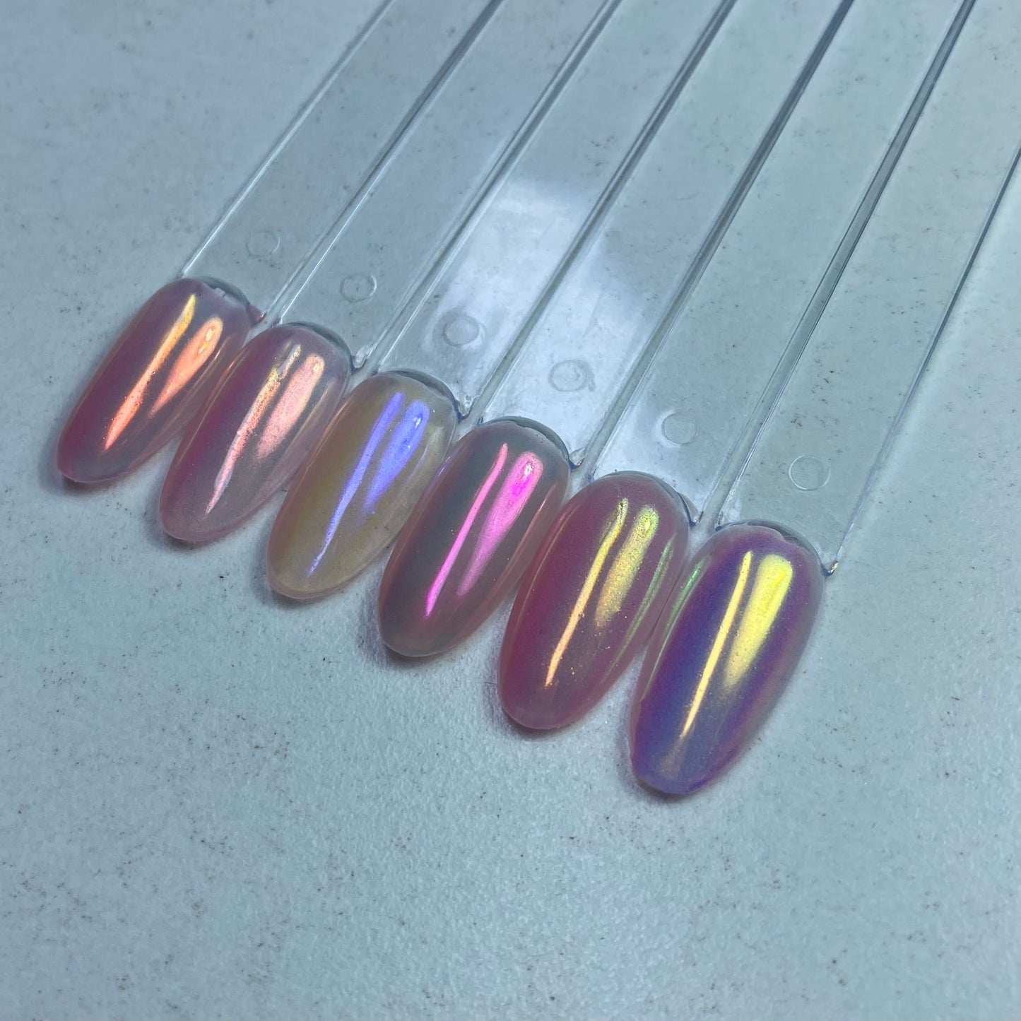Polvere chrome kit da 6 colori - 0,3gr - nailart kit polvere specchio 6 pz