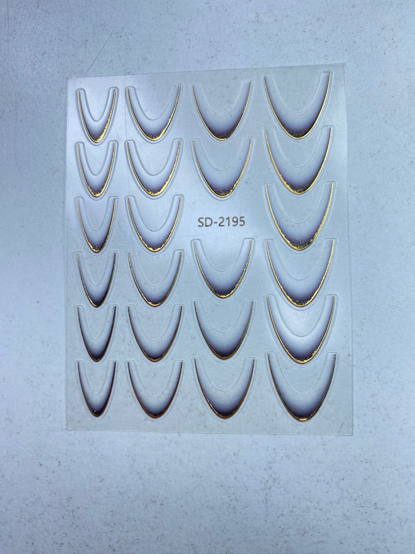 Sticker adesivo french sfumato smile line dorata 2 confezioni - nailart French sfumato con linea dorata
