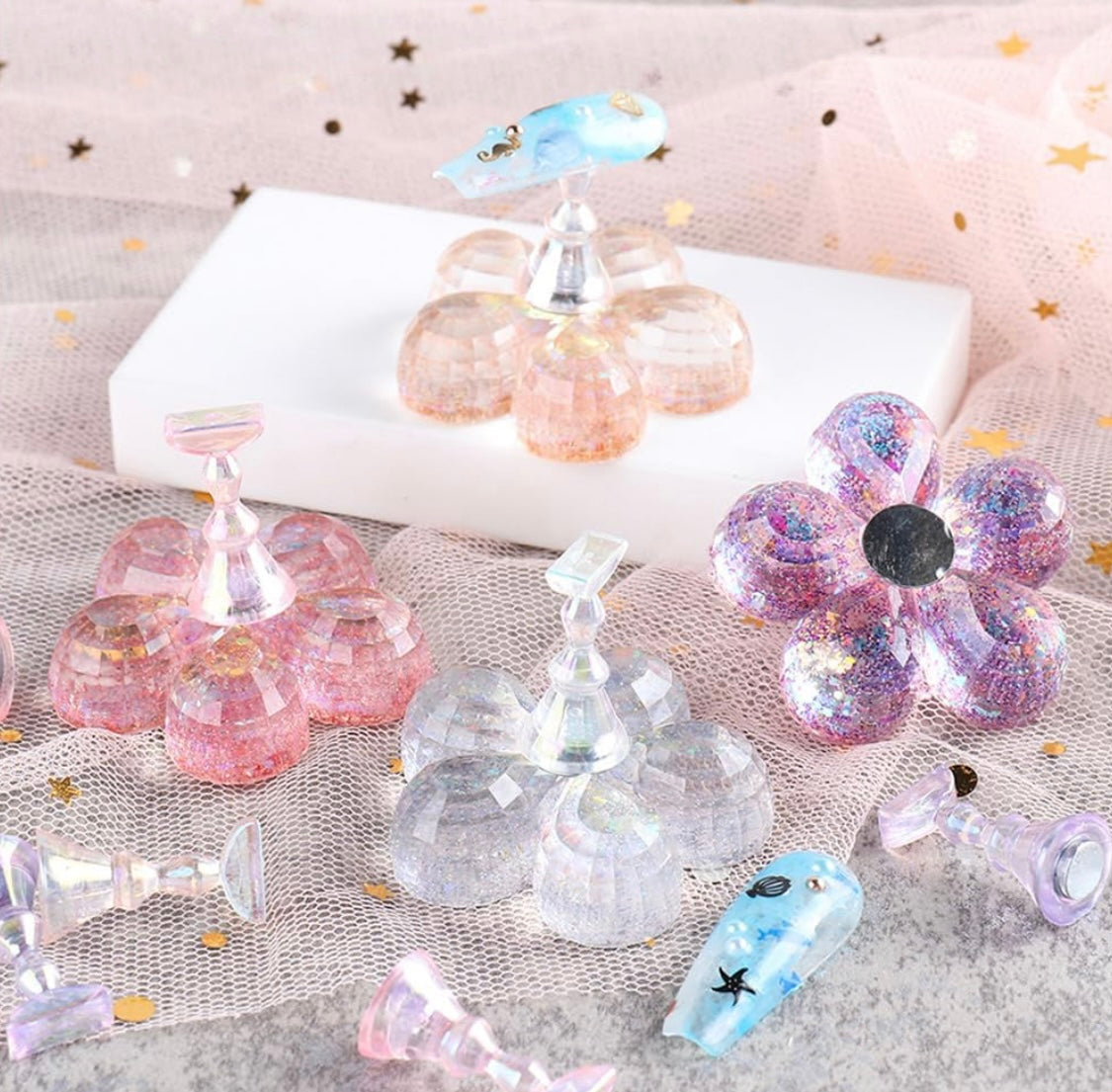 Supporto base per esercizio nailart - base magnetica- nailart