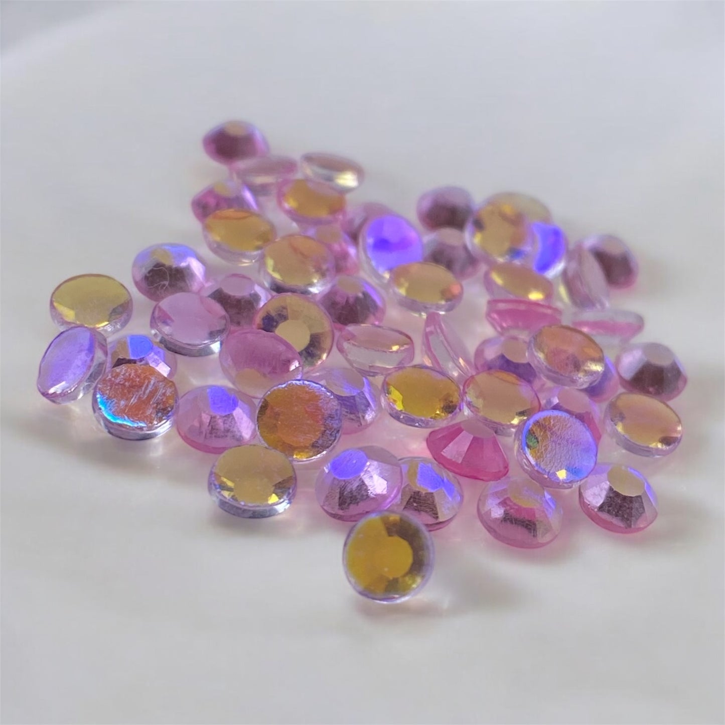 Strass Double Face Aurora Pink AB 100pz