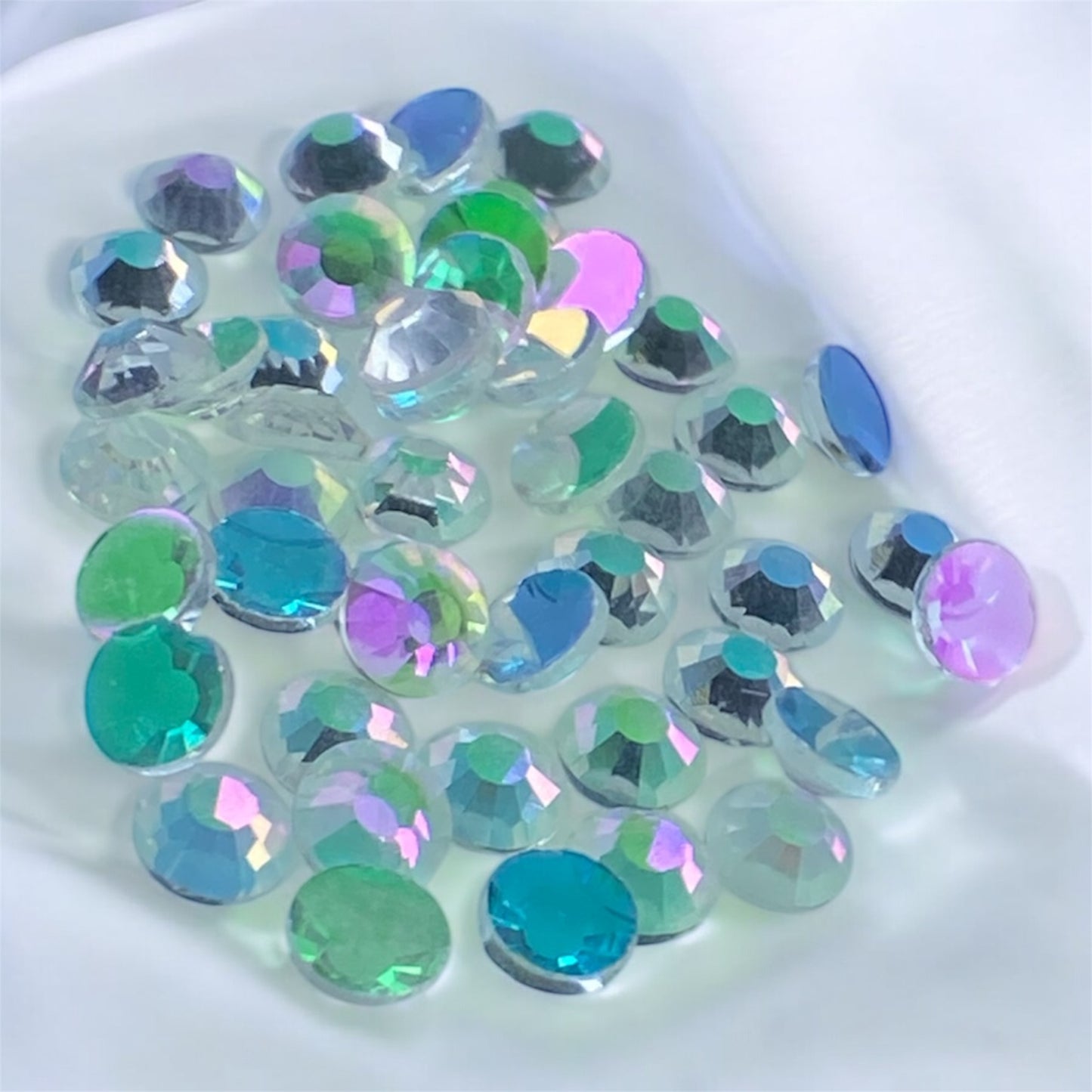 Strass Double Face Pink/Green AB 100pz