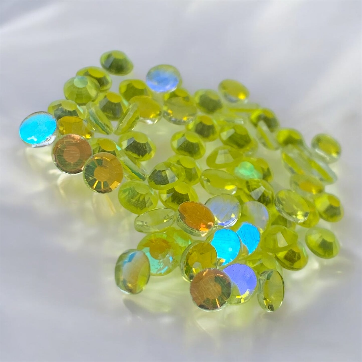Strass Double Face Aurora Yellow AB 100pz
