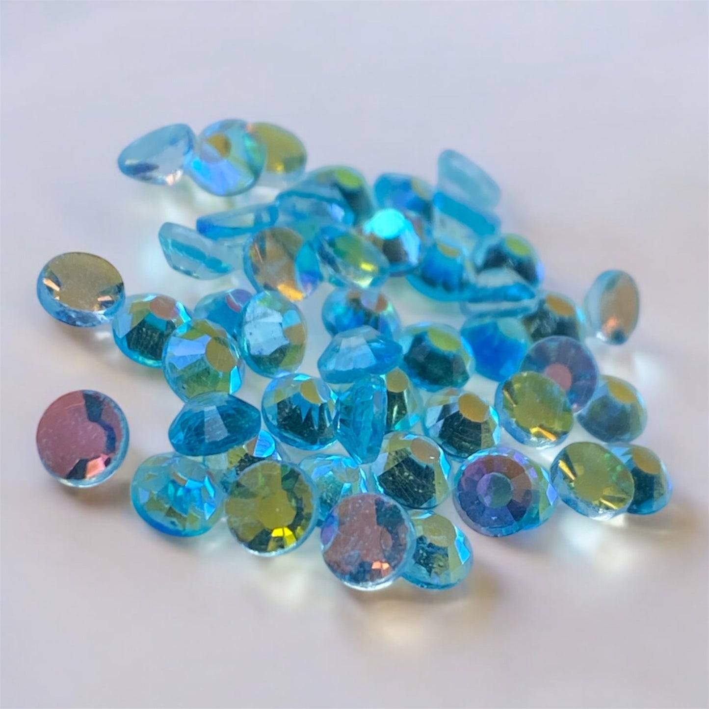 Strass Double Face Aurora Acquamarina AB 100pz