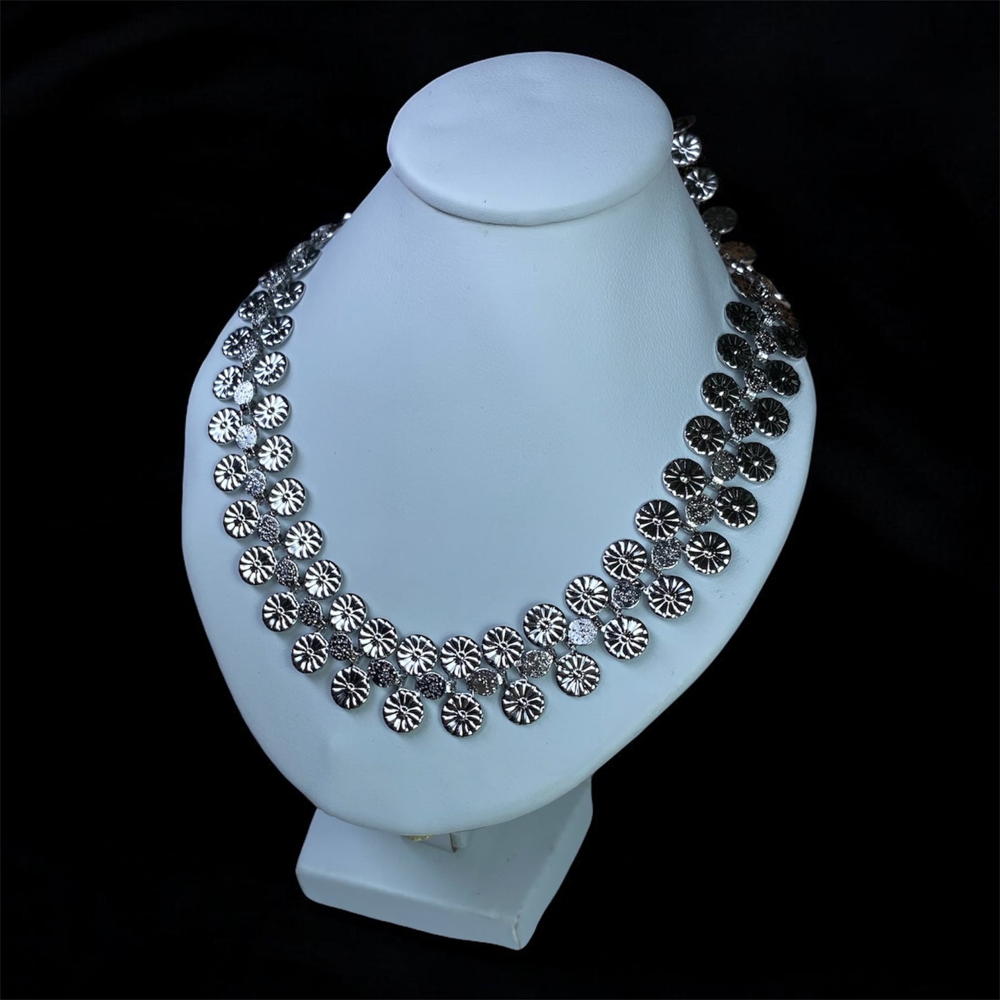 Collana margherita doppia in acciaio stainless