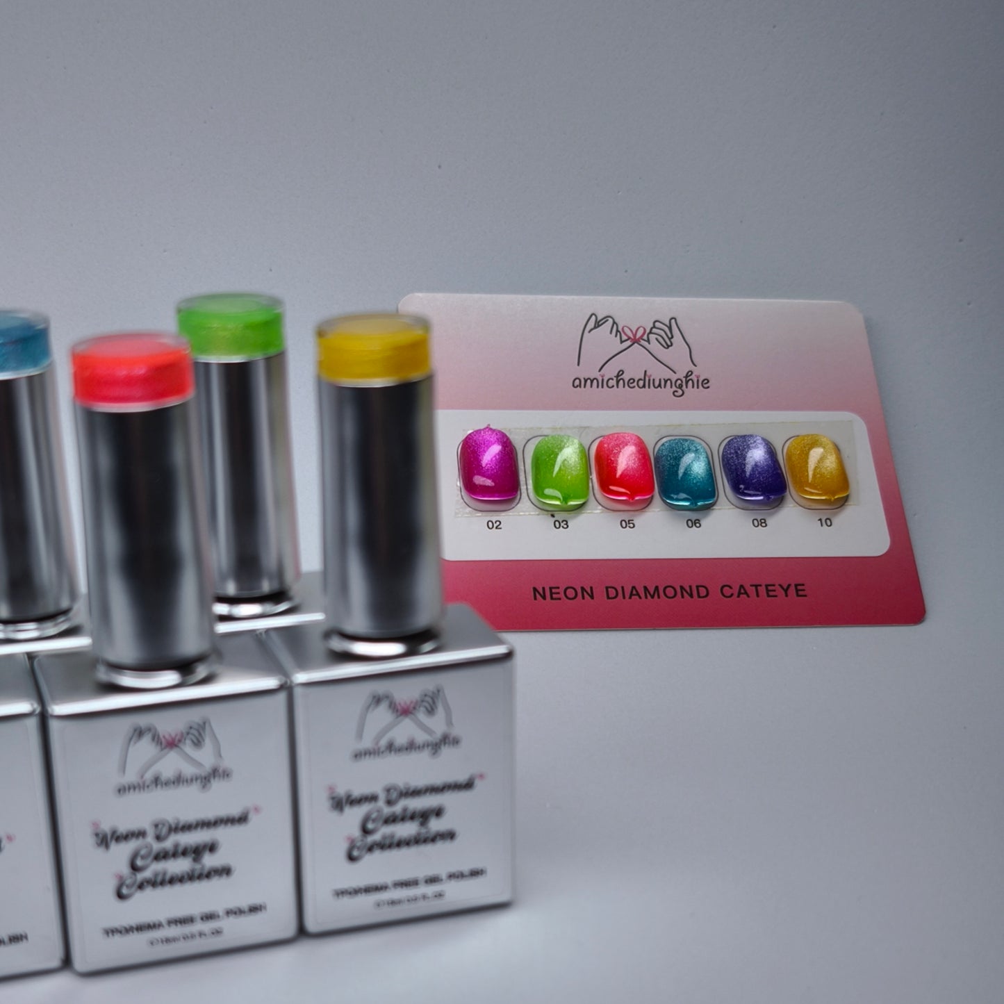 Neon Diamond CatEye Collection Gel Polish semipermanente 6pz. 15 ml.