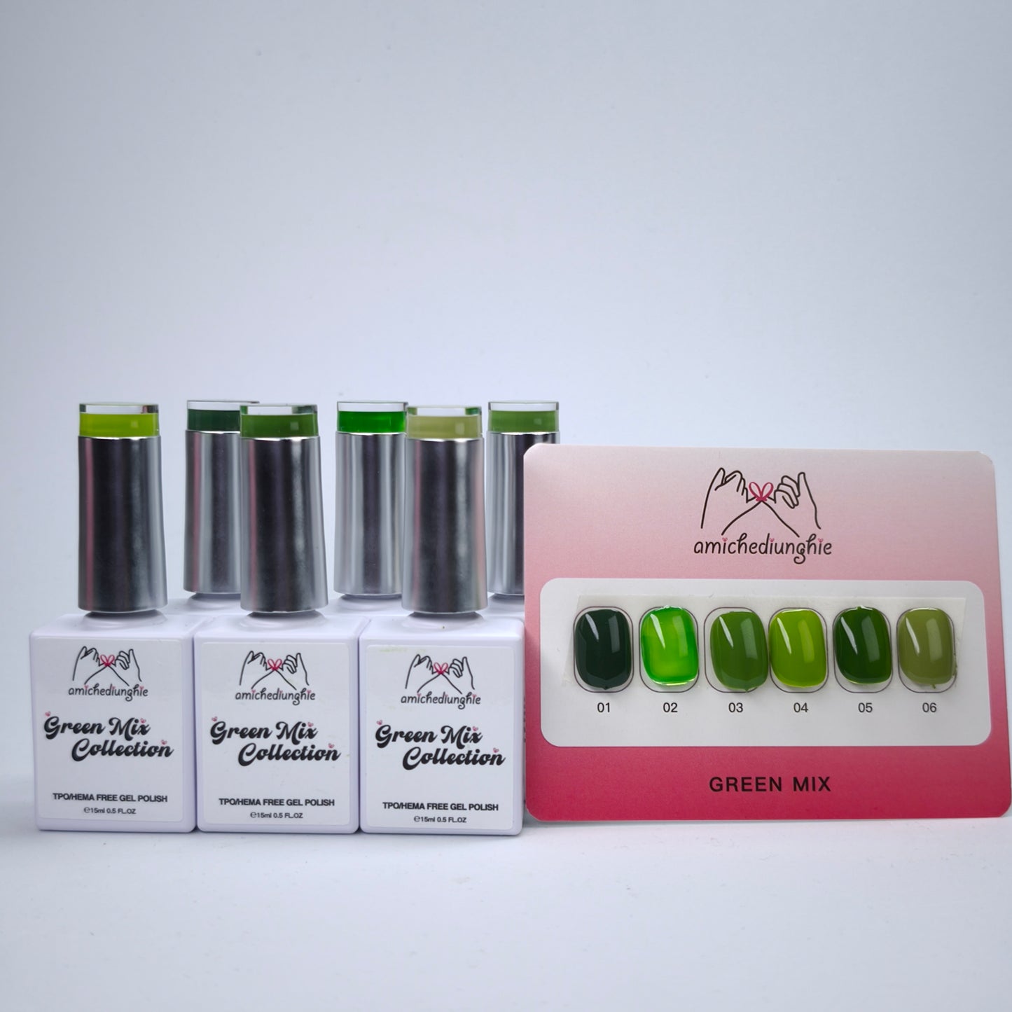 Green Mix Basic Collection – Gel Semipermanente 6pz. 15 ml.