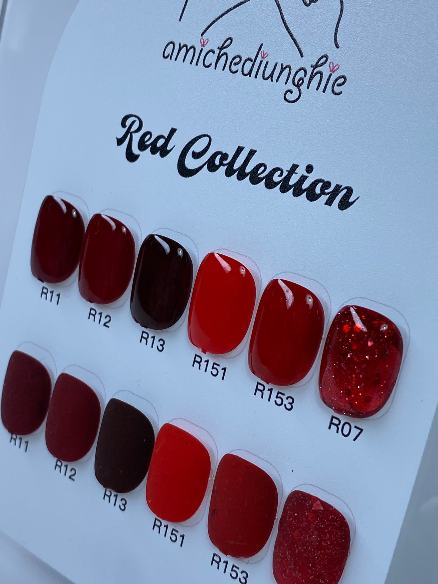 Red collection - 6pz smalto semipermante colorato 15ml