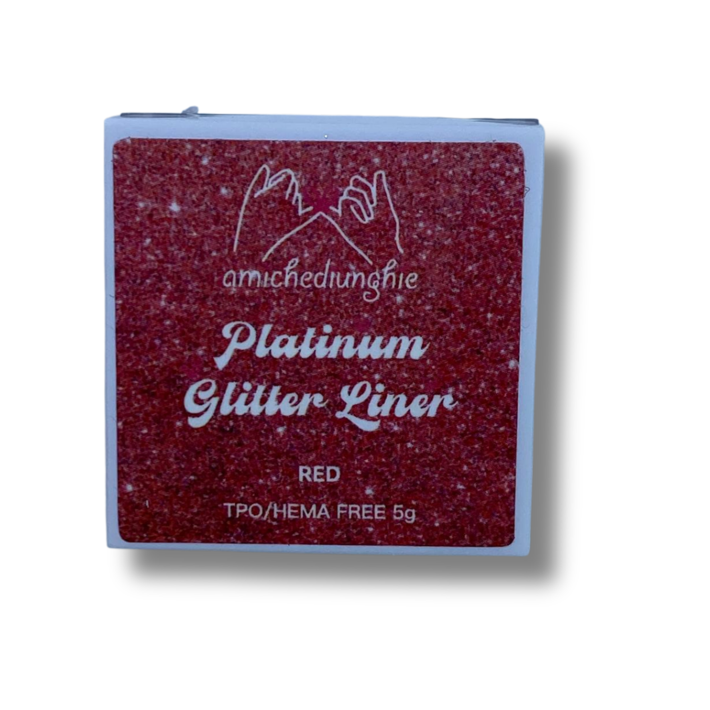 Platinum glitter gel liner Red