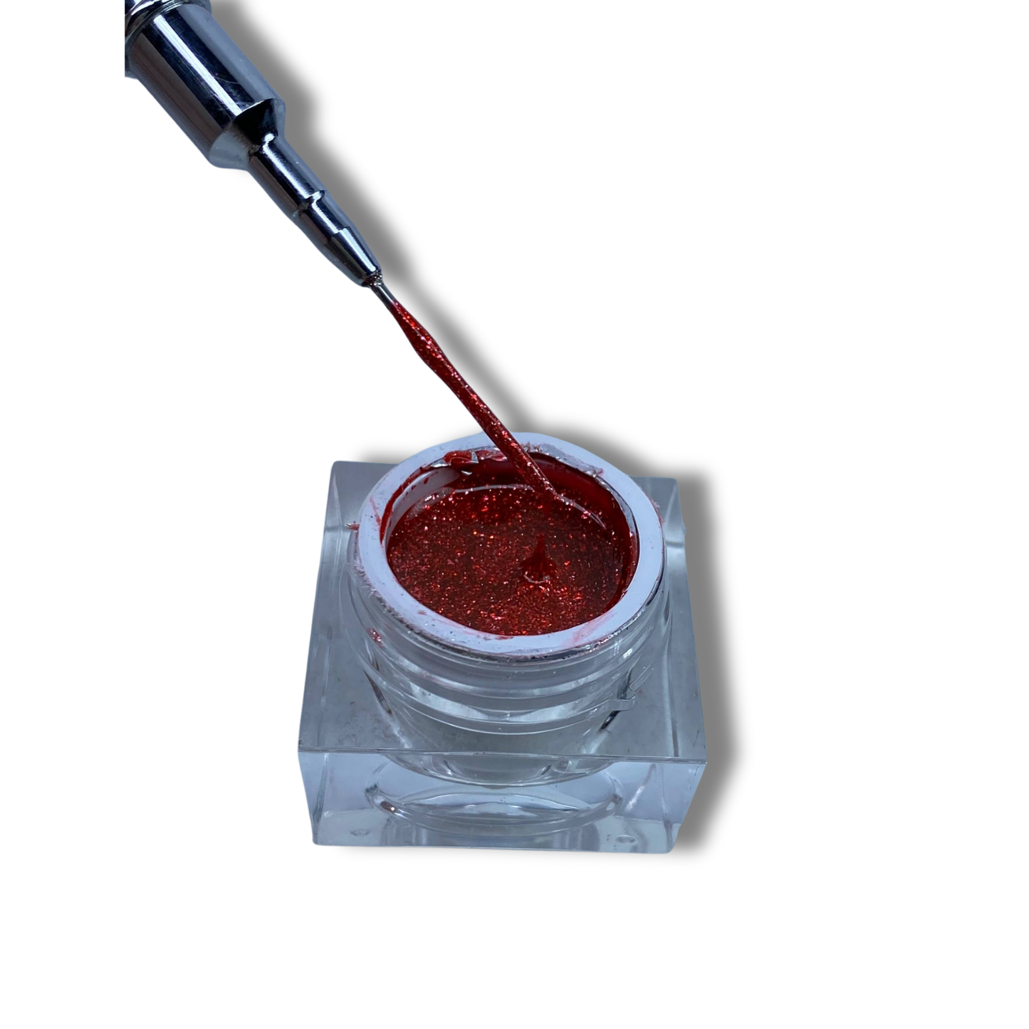 Platinum glitter gel liner Red