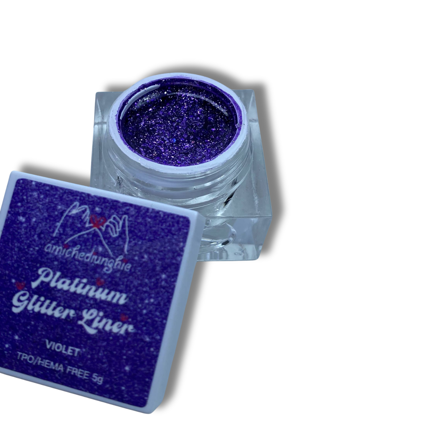 Platinum glitter gel liner Violet