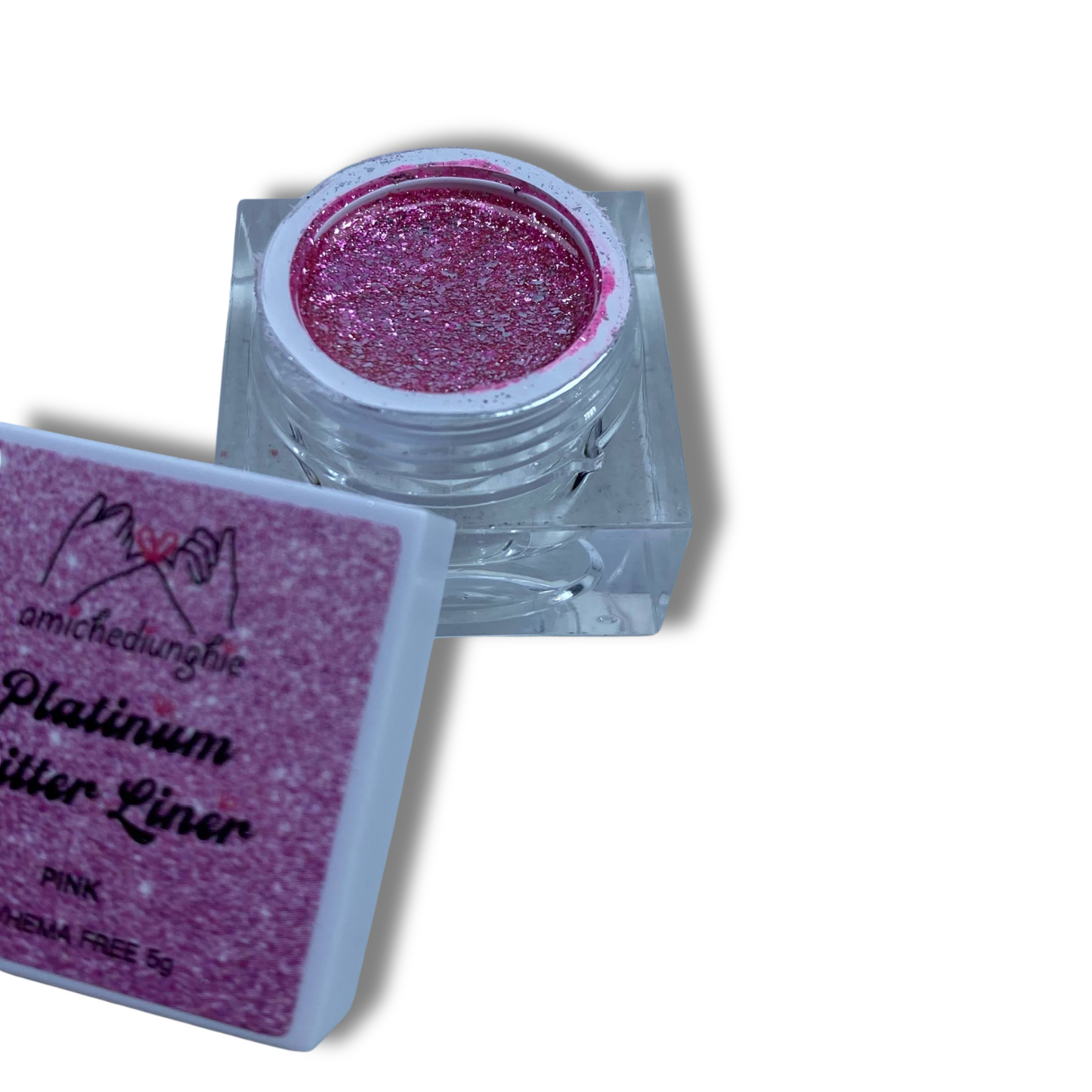 Platinum glitter gel liner Pink