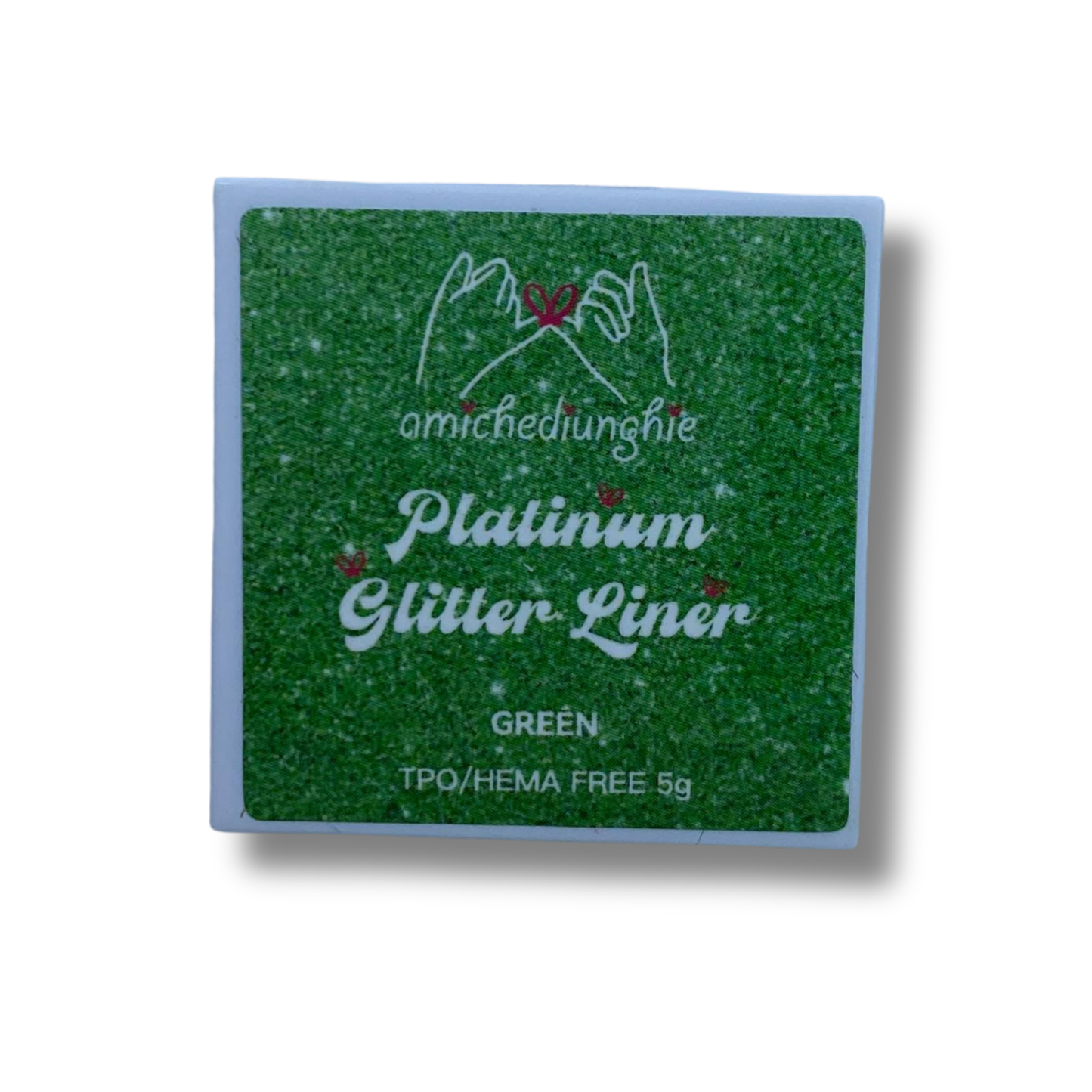 Platinum glitter gel liner Green