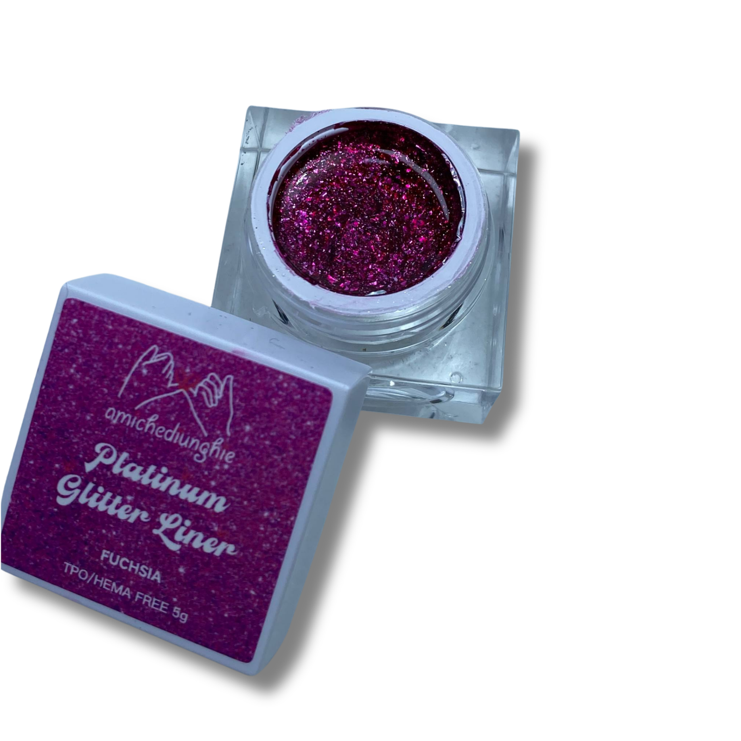 Platinum glitter gel liner Fuchsia