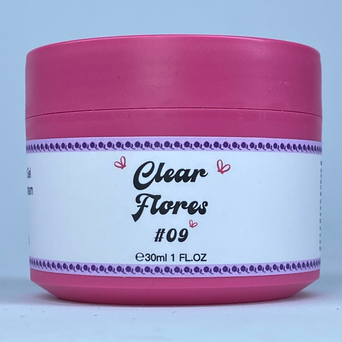 Clear Flores #09 Builder Gel Fantasy | Gel costruttore trasparente con fiori secchi 30ml