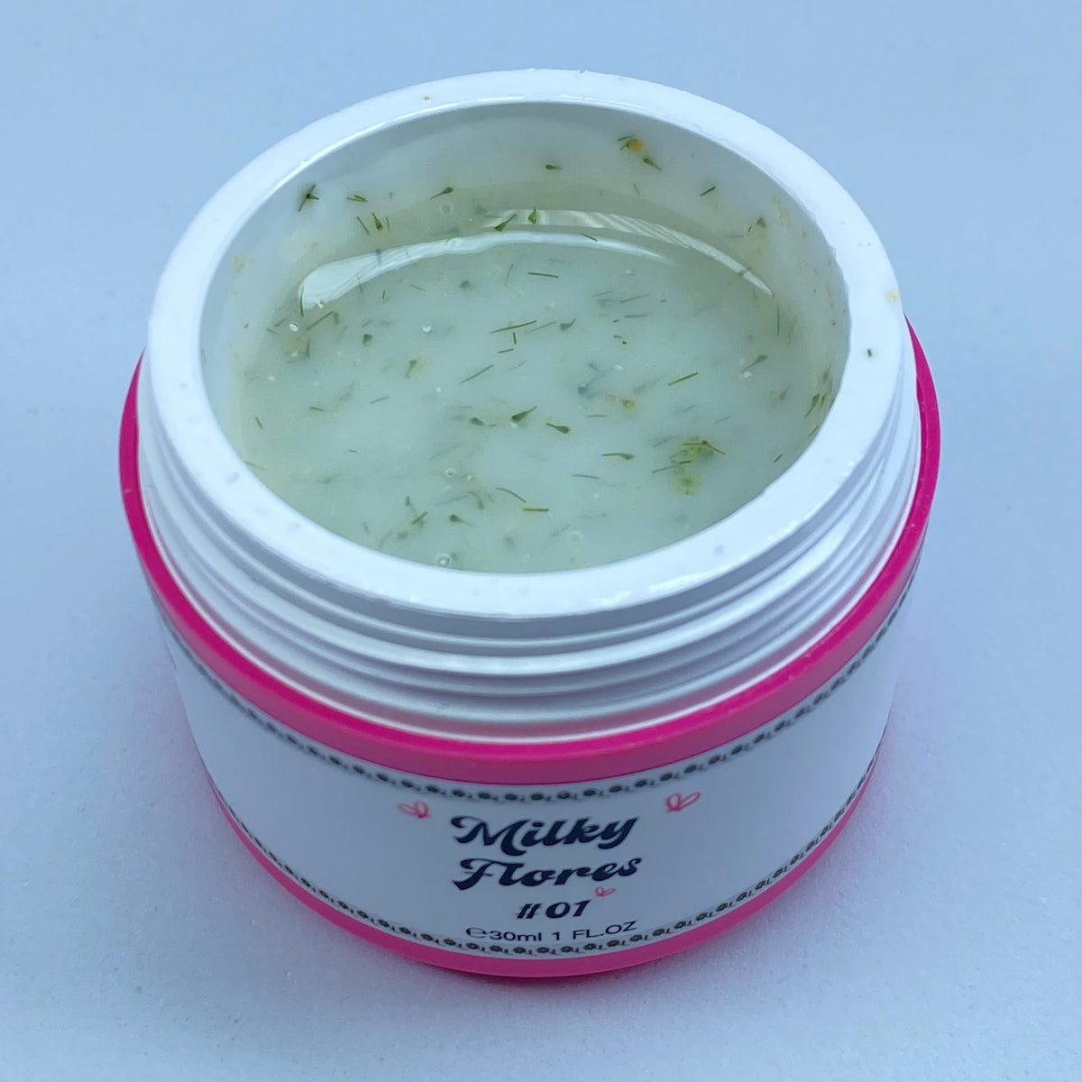 Milky Flores #01 Builder Gel Fantasy | Gel costruttore lattiginoso con fiori secchi 30ml