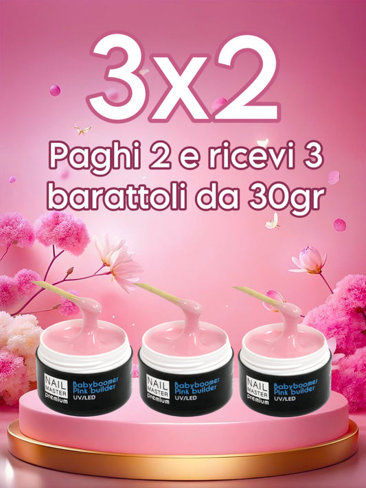3x2 Babyboomer Builder Pink da 30gr - master premium babyboomer builder pink 30gr