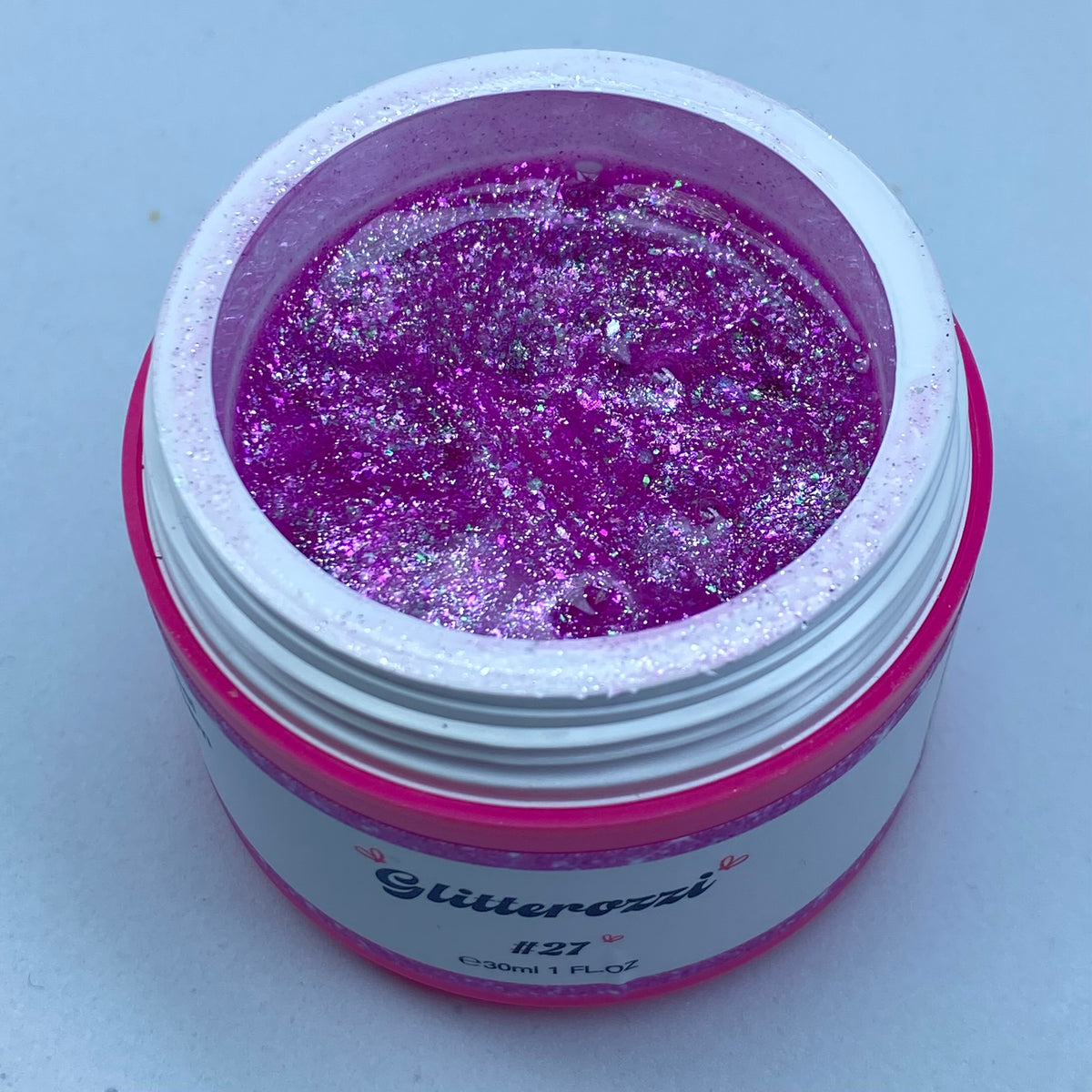 Glitterozzi #27 Builder Gel Fantasy | Gel costruttore autolivellante glitter di diverse dimensioni 30ml