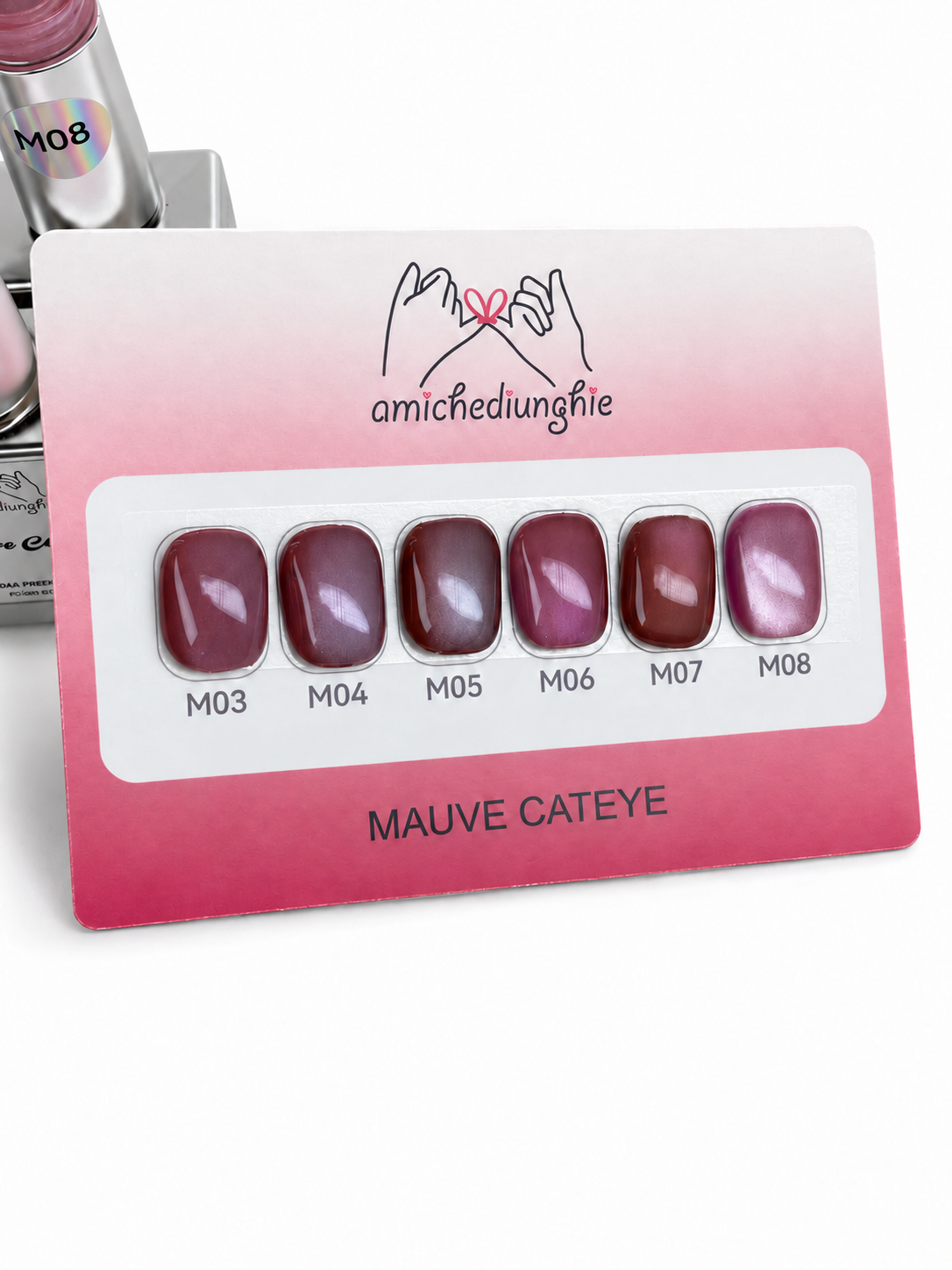 Mauve Cat Eye collection | 6 Gel Polish Cat Eye Semipermanent | 15 ml