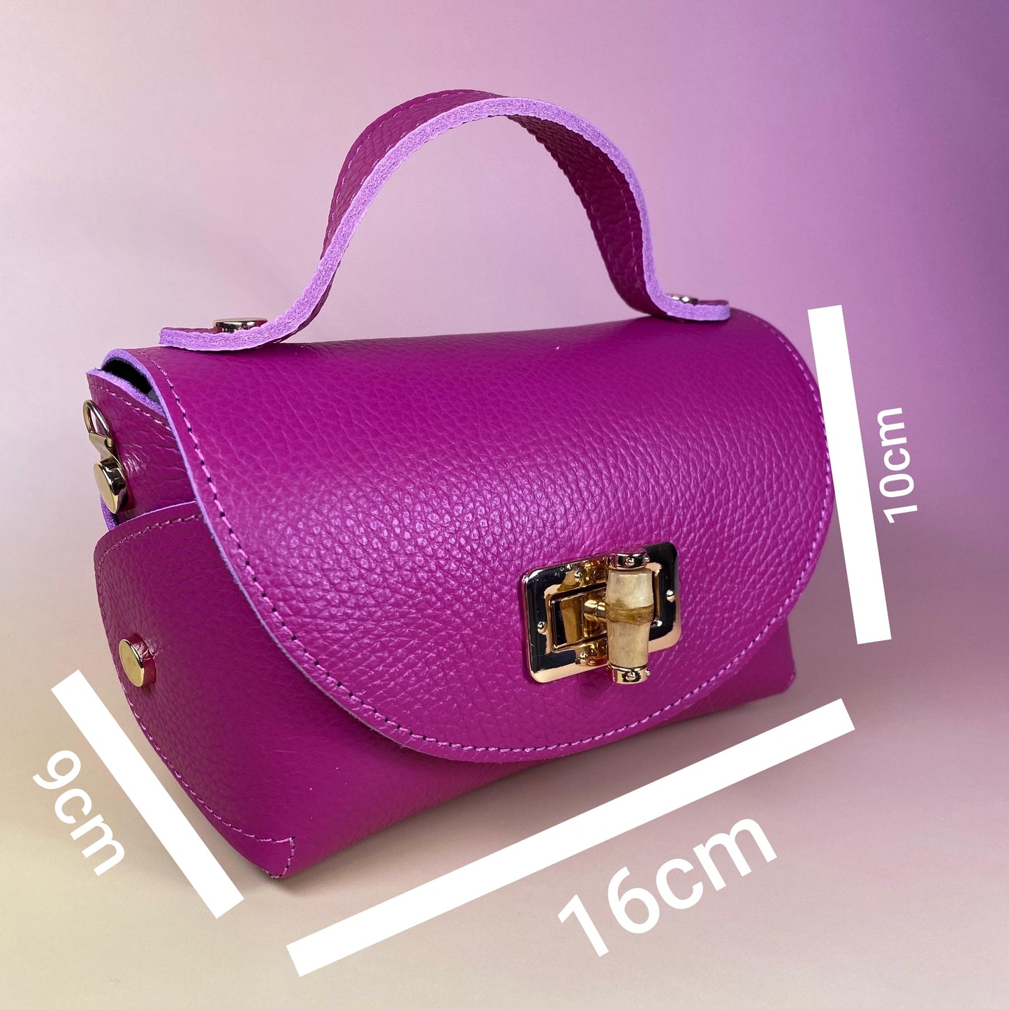 Borsa cestino con manico e tracolla-vera pelle