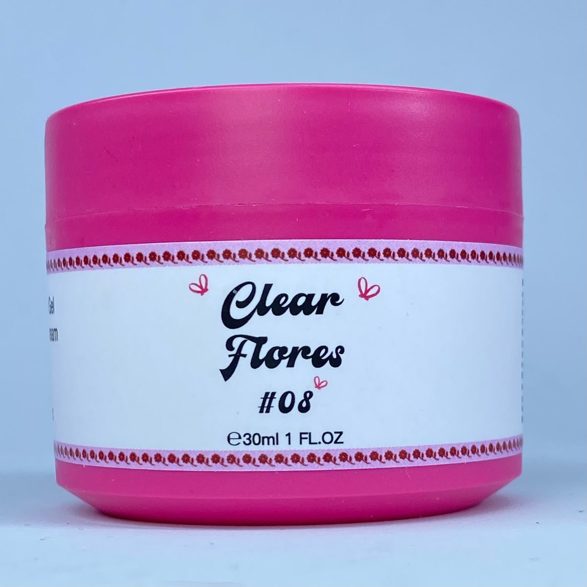 Clear Flores #08 Builder Gel Fantasy | Gel costruttore trasparente con fiori secchi 30ml