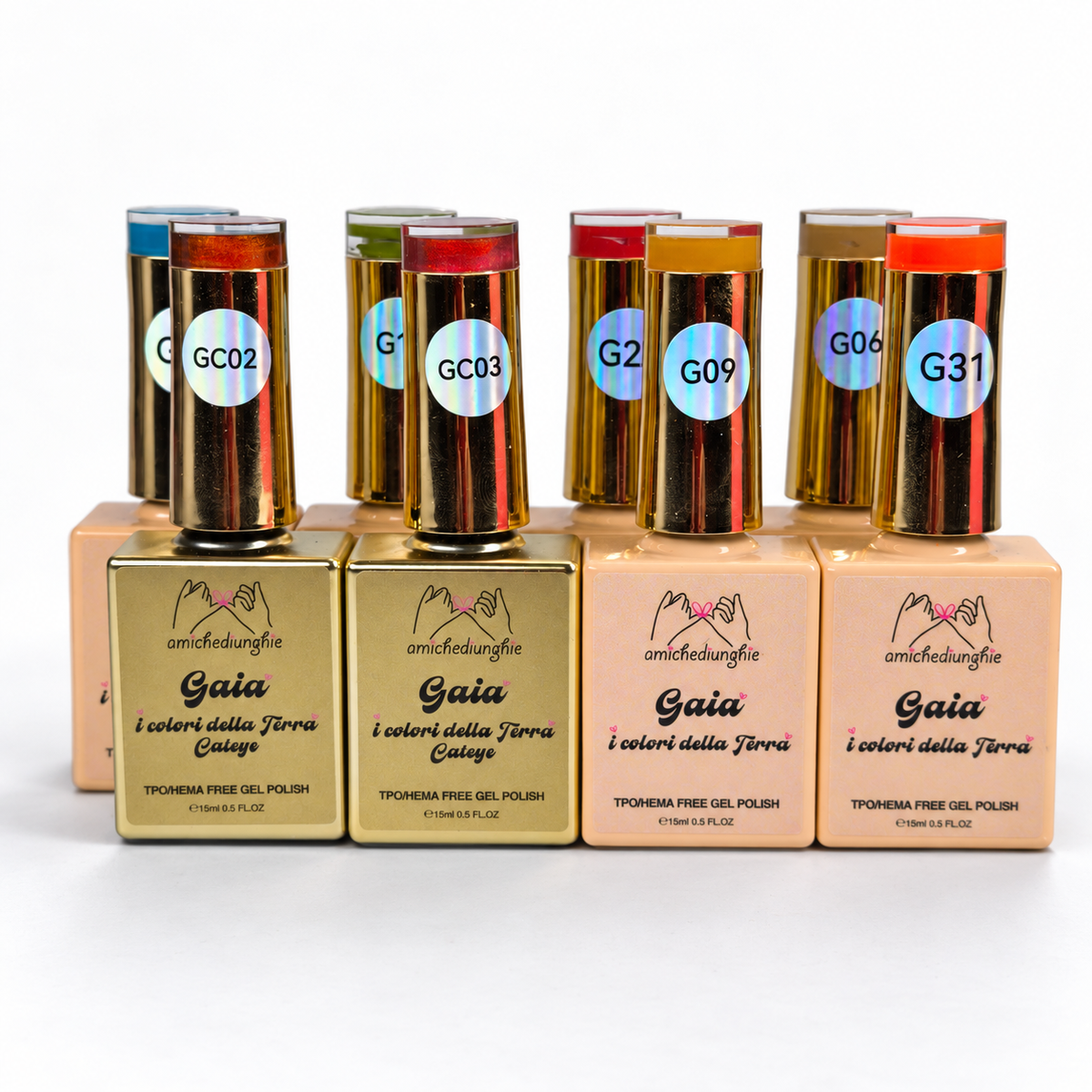 GAIA I Colori della Terra Collection 8 PZ da 15ml - gelcolor semipermanente