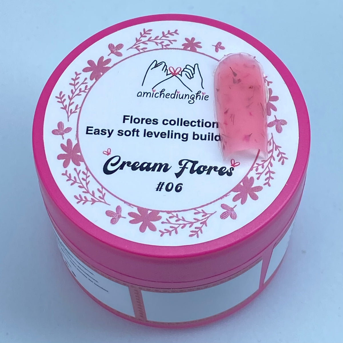 Cream Flores #06 Builder Gel Fantasy | Gel costruttore con fiori secchi 30ml