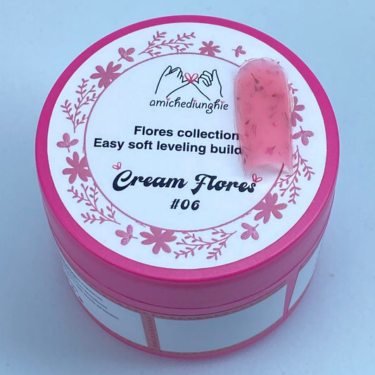 Cream Flores #06 Builder Gel Fantasy | Gel costruttore con fiori secchi 30ml
