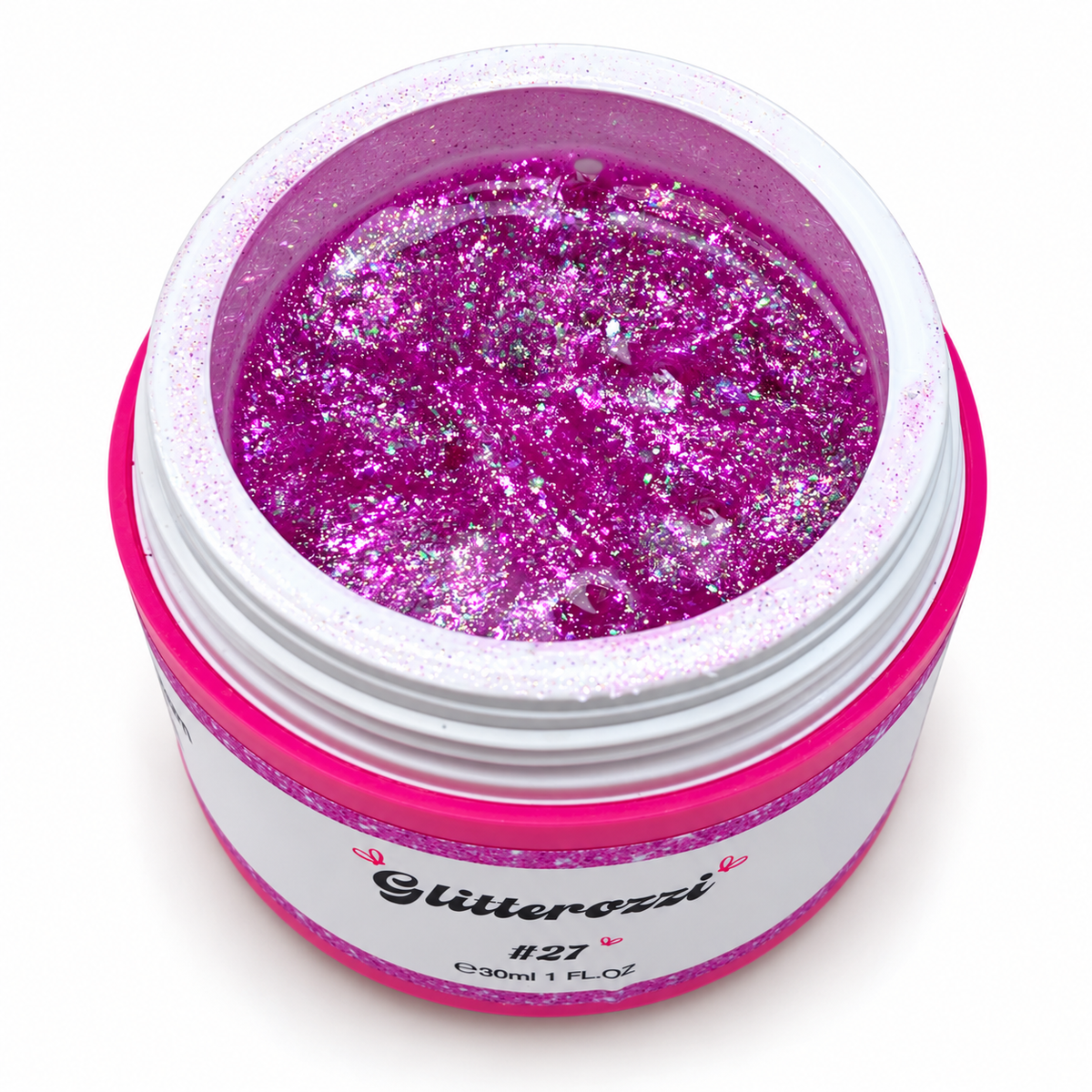 Glitterozzi #27 Builder Gel Fantasy | Gel costruttore autolivellante glitter di diverse dimensioni 30ml